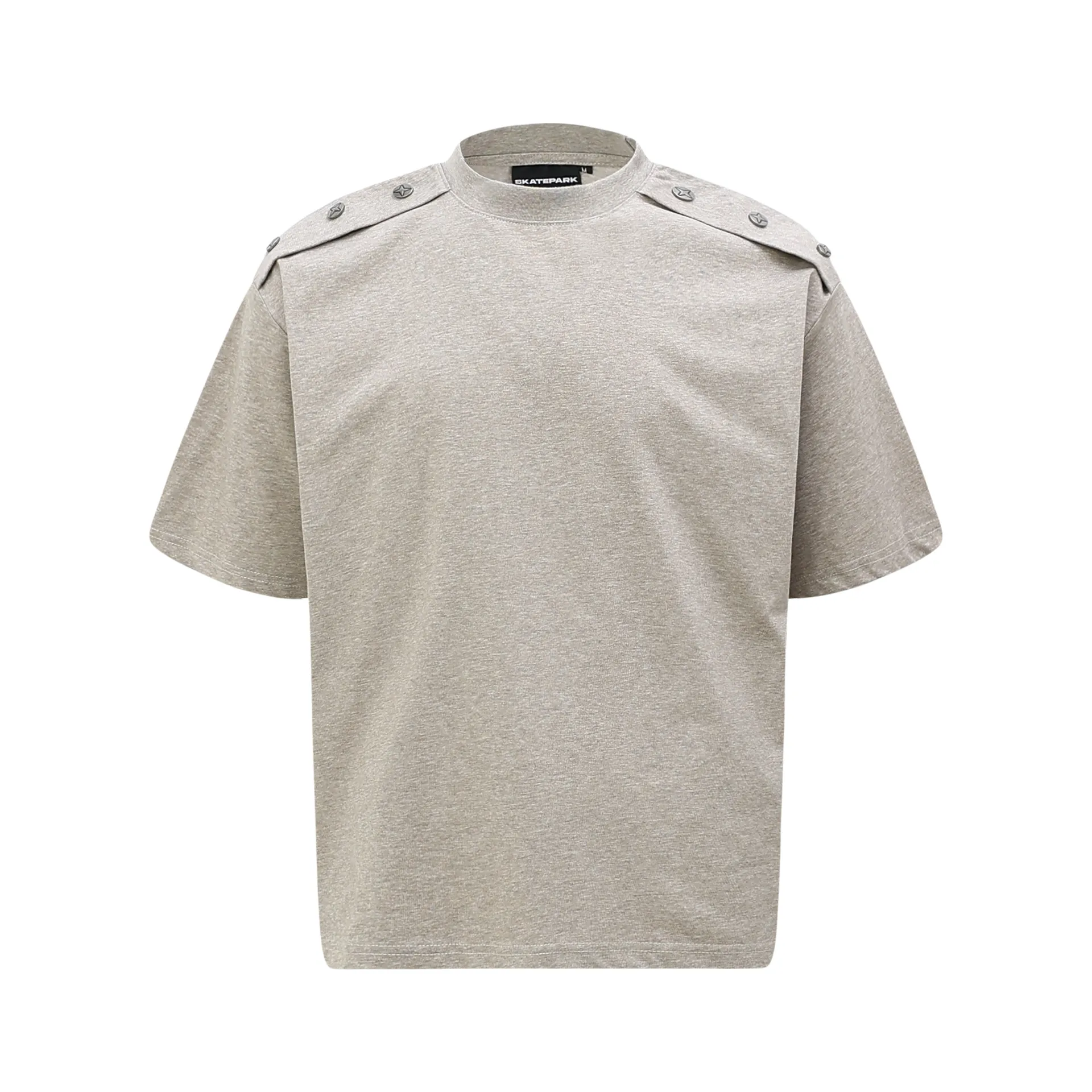 Jiayiku Men's  Summer American Retro Niche Personality Button Design T-shirt Short-sleeved Trendy Men's High-end Sense display picture 3