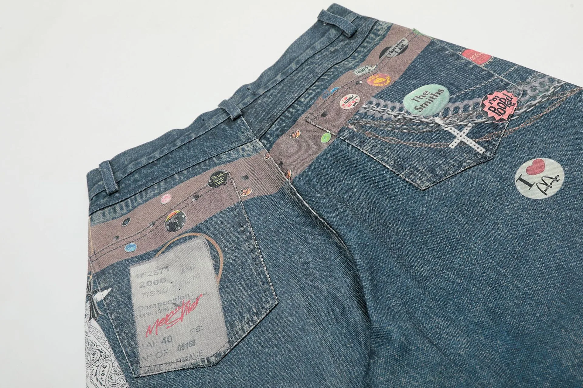 Jiayiku Fashion Brand  Spring American Retro 3D Printed Washed Jeans Straight Cleanfit Trousers display picture 7