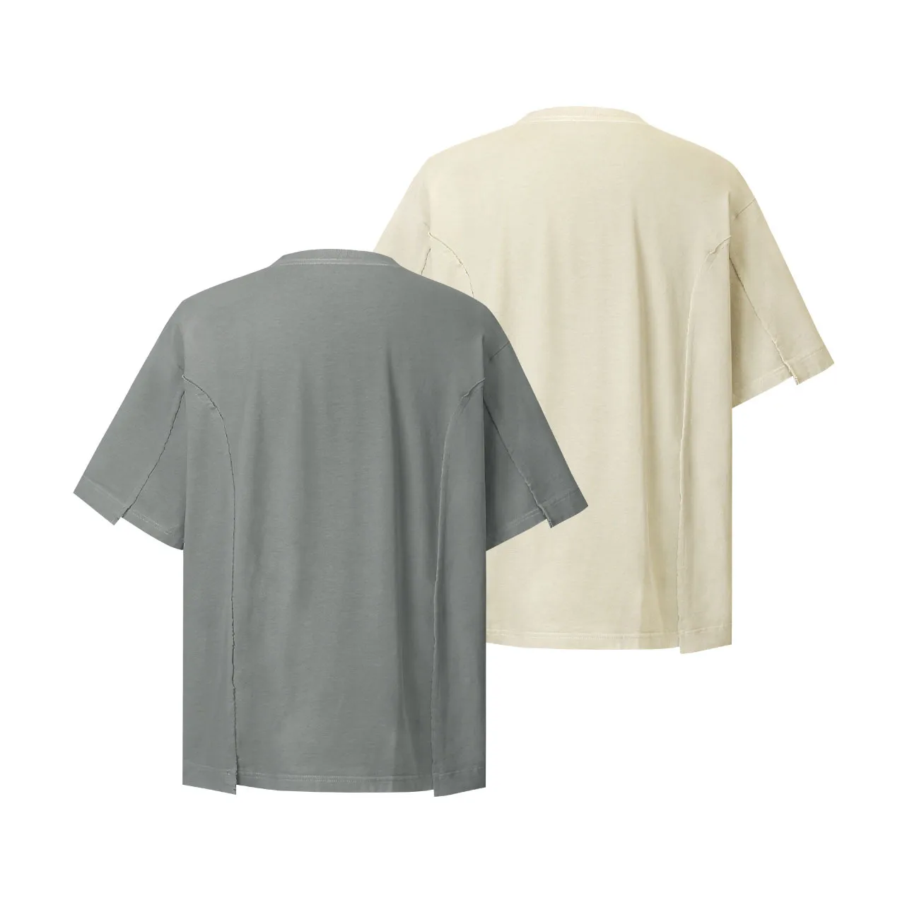 Jiayiku Men's  Summer Waste Soil Style American Retro Fashion Brand Washed Tee Functional Style Pleated Short-sleeved T-shirt display picture 12