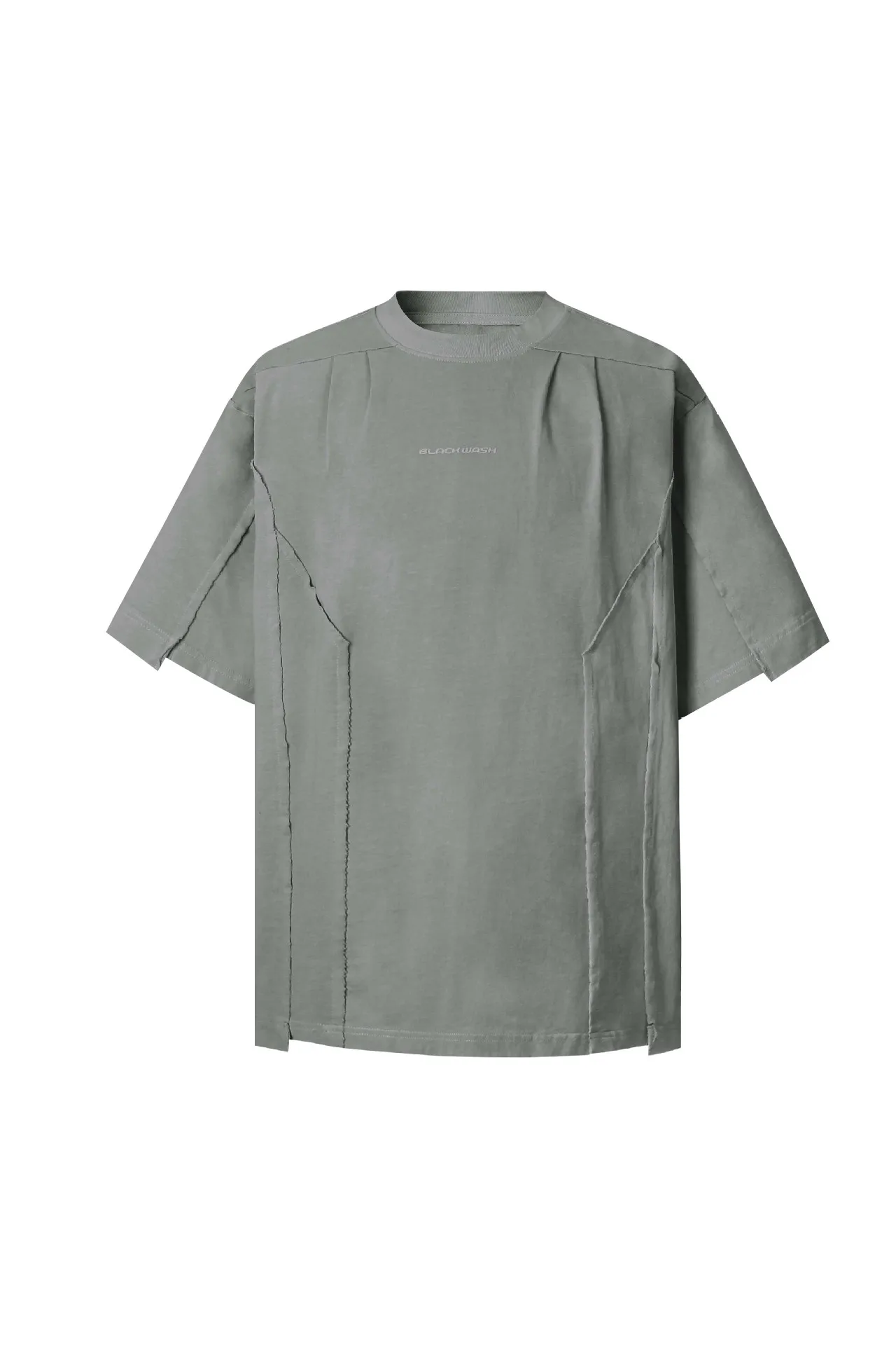 Jiayiku Men's  Summer Waste Soil Style American Retro Fashion Brand Washed Tee Functional Style Pleated Short-sleeved T-shirt display picture 3