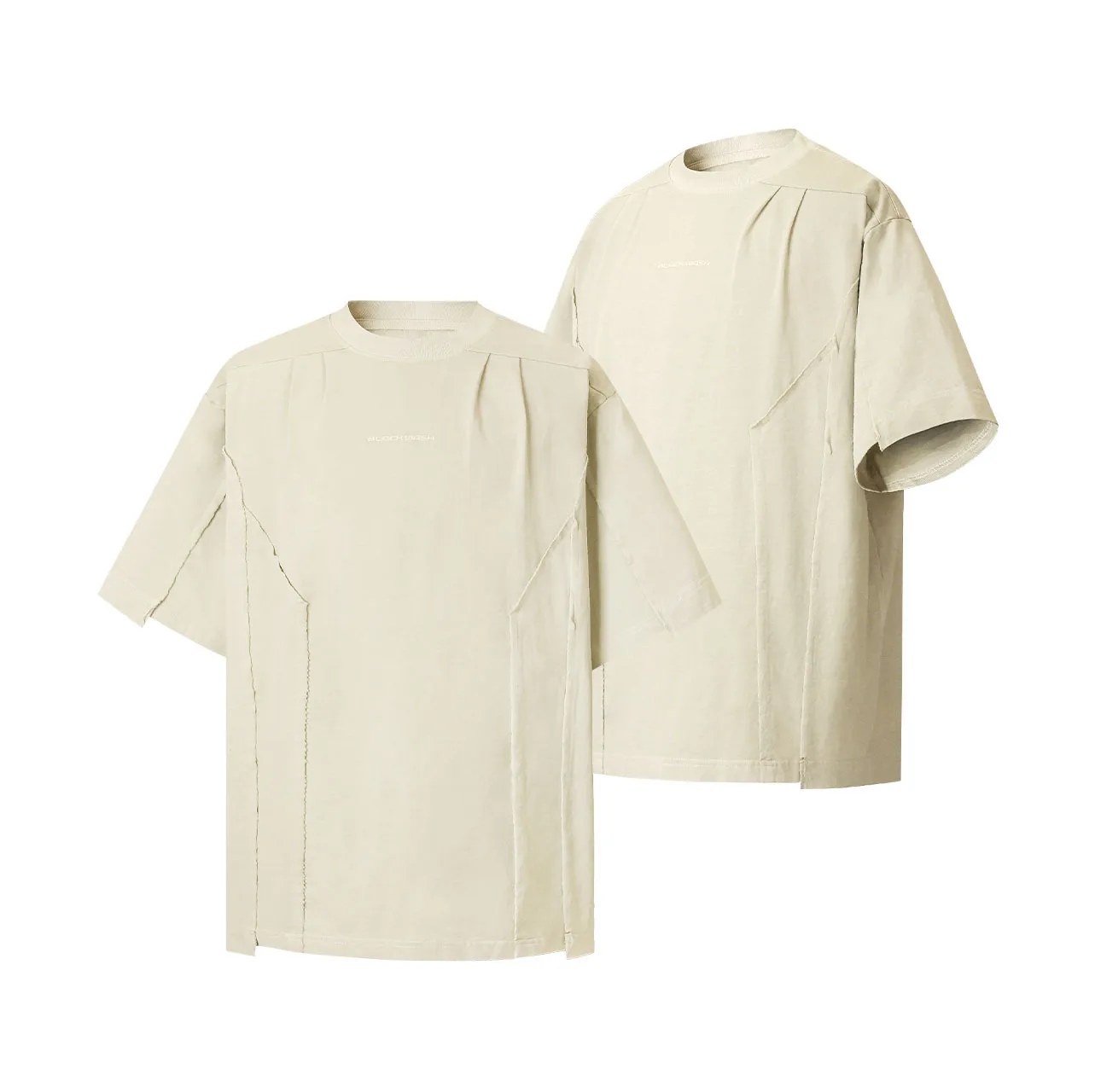 Jiayiku Men's  Summer Waste Soil Style American Retro Fashion Brand Washed Tee Functional Style Pleated Short-sleeved T-shirt display picture 11