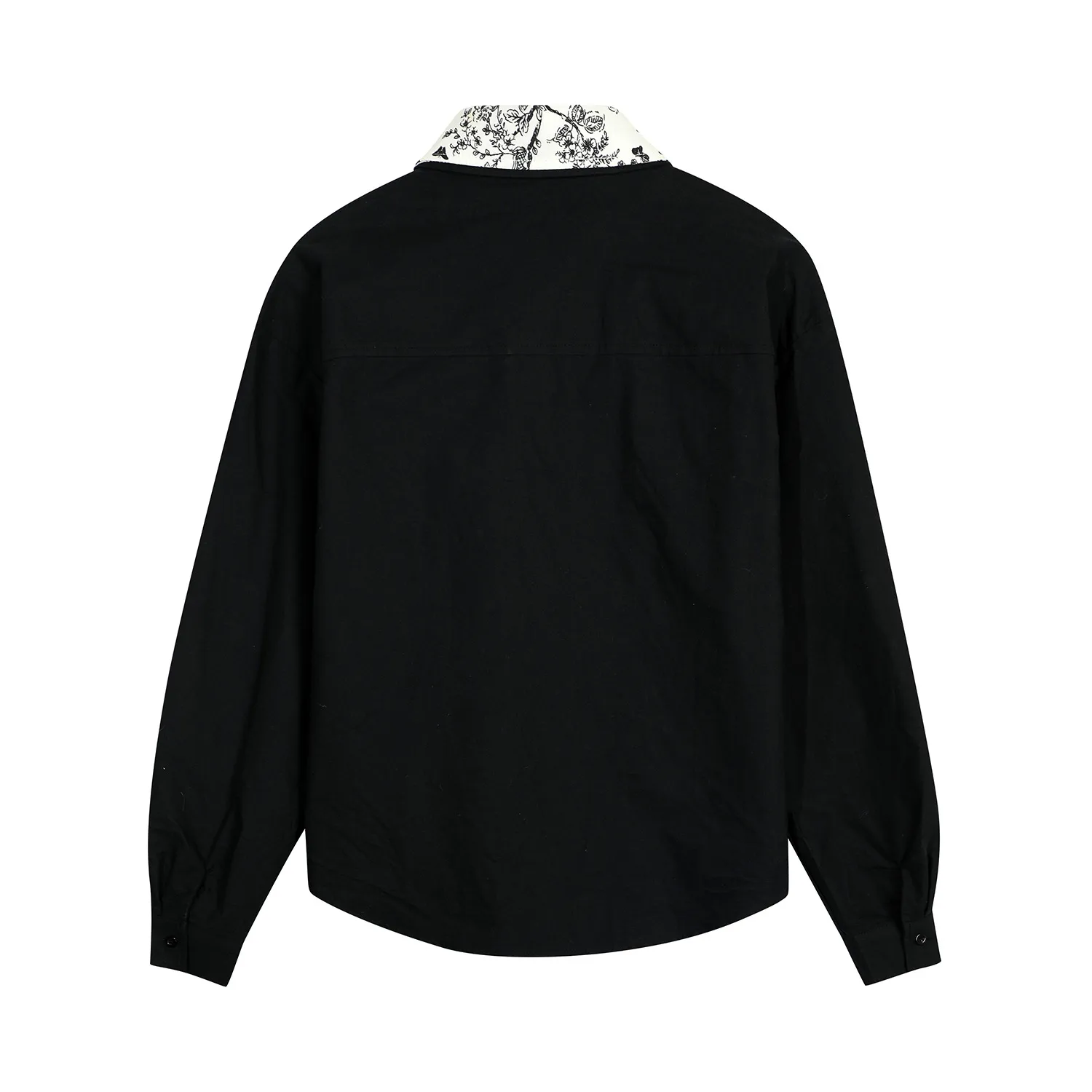 Jiayiku Men's  Spring New Fake Two-piece Small Floral Stitching Niche Long-sleeved Shirt Ins Fashionable And Handsome display picture 6