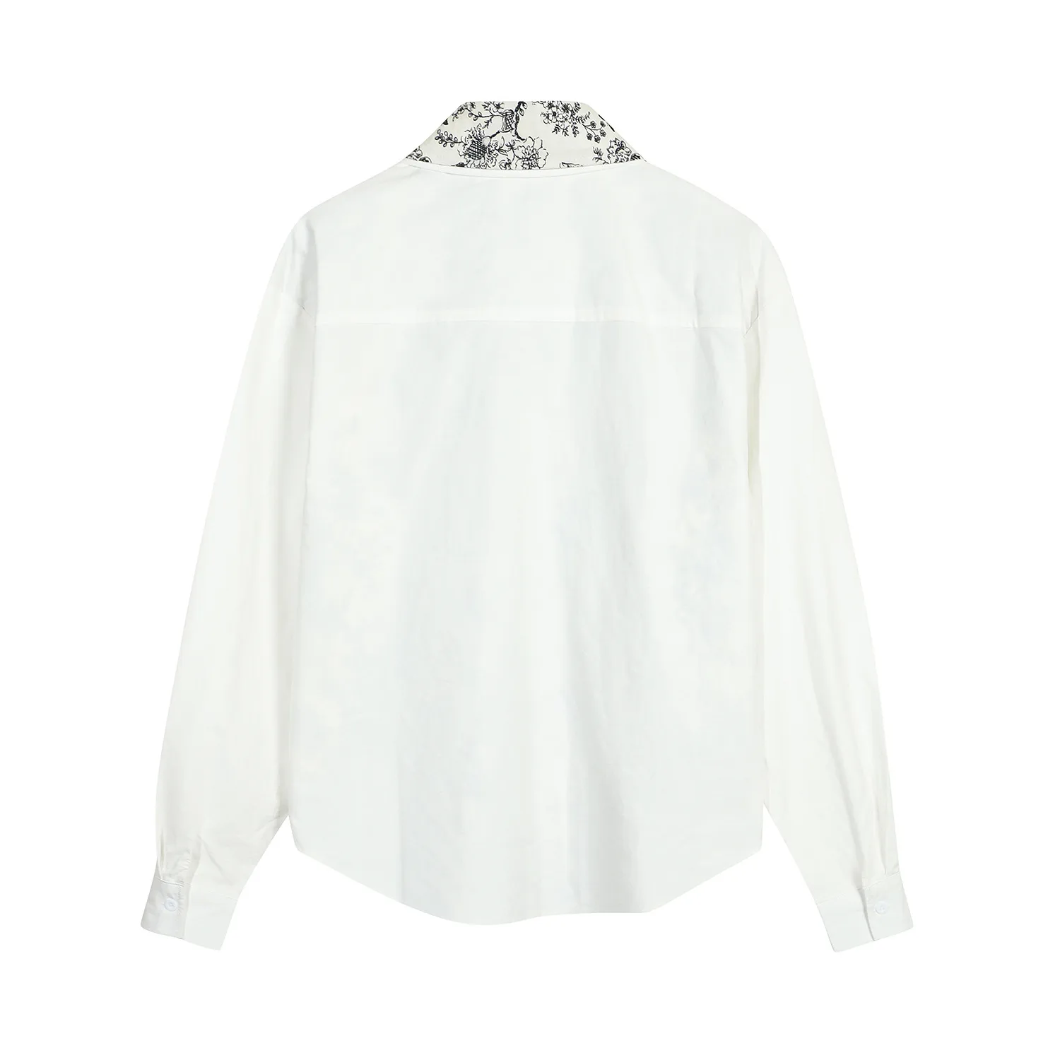 Jiayiku Men's  Spring New Fake Two-piece Small Floral Stitching Niche Long-sleeved Shirt Ins Fashionable And Handsome display picture 9