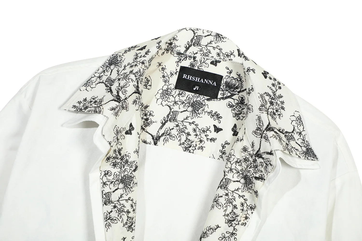 Jiayiku Men's  Spring New Fake Two-piece Small Floral Stitching Niche Long-sleeved Shirt Ins Fashionable And Handsome display picture 10