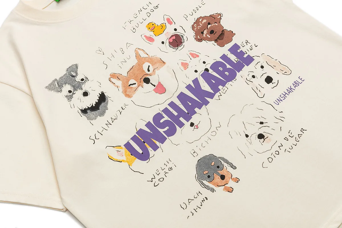 Jiayiku Fashion Brand  Summer New American Style Retro Fun Cartoon Printed Couples Short-sleeved T-shirt Loose Men display picture 8