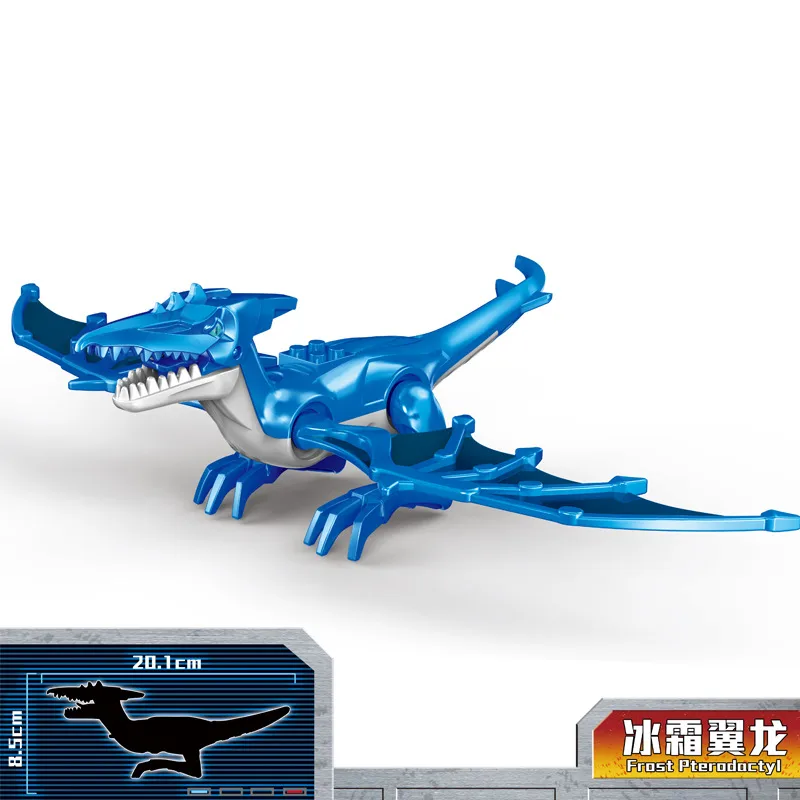 Zhu Luoji Dinosaur Puzzle Assembled Building Blocks Kidsren's Toys Hot-selling  Quick-buy Bag Packaging display picture 10