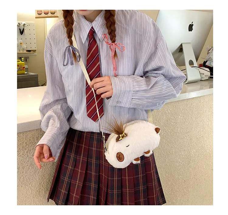 New Plush Shoulder Bag Little Capybara Cute Bag Large Capacity Fashion Versatile  Wholesale display picture 7