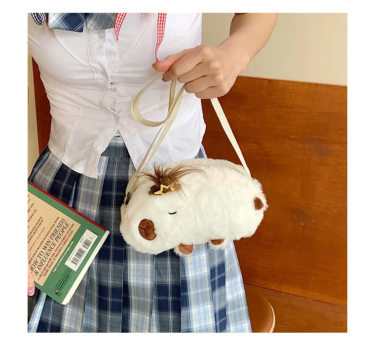 New Plush Shoulder Bag Little Capybara Cute Bag Large Capacity Fashion Versatile  Wholesale display picture 18