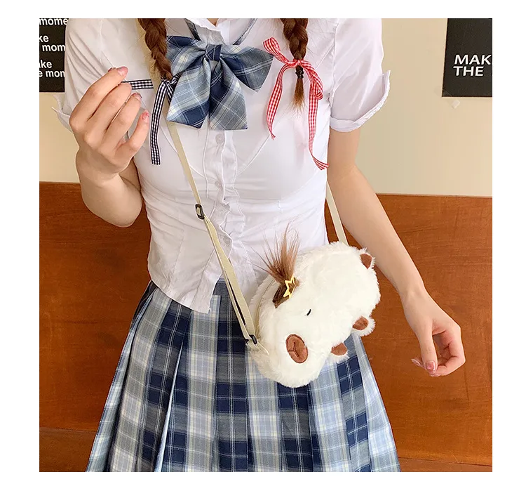 New Plush Shoulder Bag Little Capybara Cute Bag Large Capacity Fashion Versatile  Wholesale display picture 19