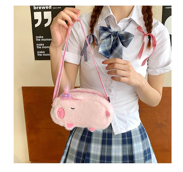 New Plush Shoulder Bag Little Capybara Cute Bag Large Capacity Fashion Versatile  Wholesale display picture 21
