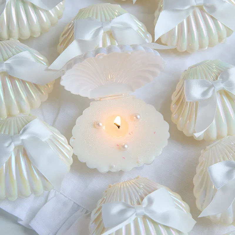 30CM Pearl Long Rod Wax Hotel Aromatherapy Candle Atmosphere Desktop Ornaments European Romantic Smokeless Pearl Candle display picture 1