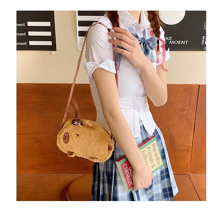 New Plush Shoulder Bag Little Capybara Cute Bag Large Capacity Fashion Versatile  Wholesale display picture 31