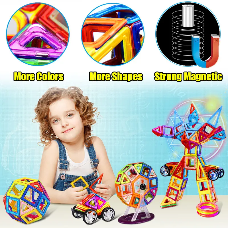 Medium Magnetic Sheet Supplement Children's Magnet Magnetic Building Blocks Large Full Magnetic Color Window Magnetic Sheet Parts display picture 7
