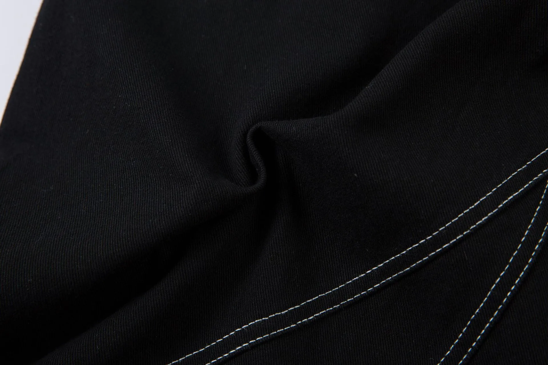 Spring  High Street RO Wind Structure Split Flame Embroidery Washed Primary Color Jeans Loose Wide Leg Pants display picture 27