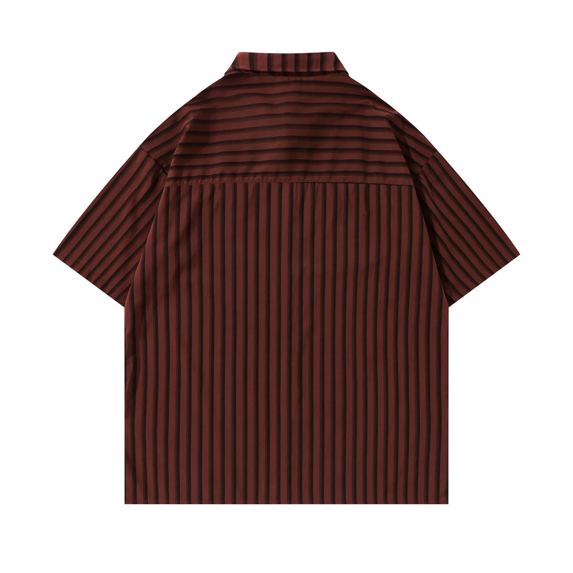 Jiayi Library Men's  Summer New American Retro Cleanfit Striped Shirt Antique Short-sleeved Shirt display picture 6