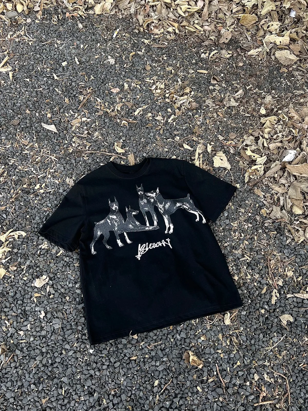 Jiayiku Men's  Summer American Street Hip Hop Fashion Brand Tee Diablo Doberman Printed T-Shirt Short Sleeve display picture 8