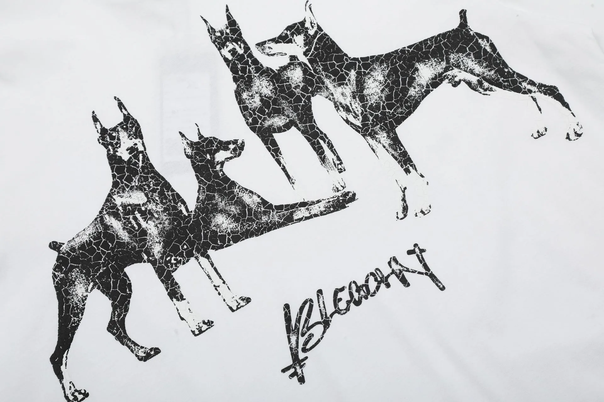 Jiayiku Men's  Summer American Street Hip Hop Fashion Brand Tee Diablo Doberman Printed T-Shirt Short Sleeve display picture 12