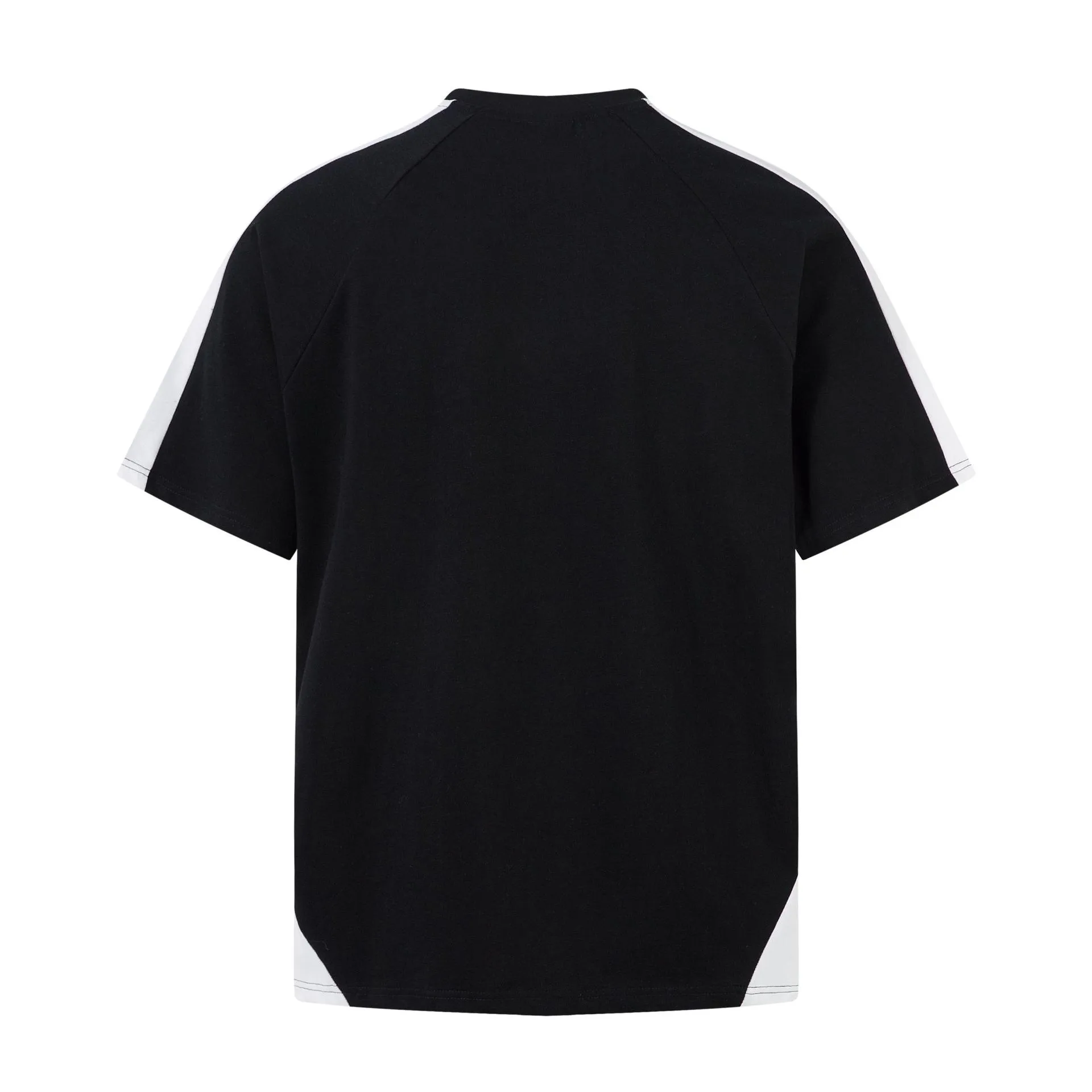 Jiayi Library Men's  Summer New American Jersey Sports Tee Locomotive Wind Coloring Stitching Short-sleeved T-shirt Men display picture 4
