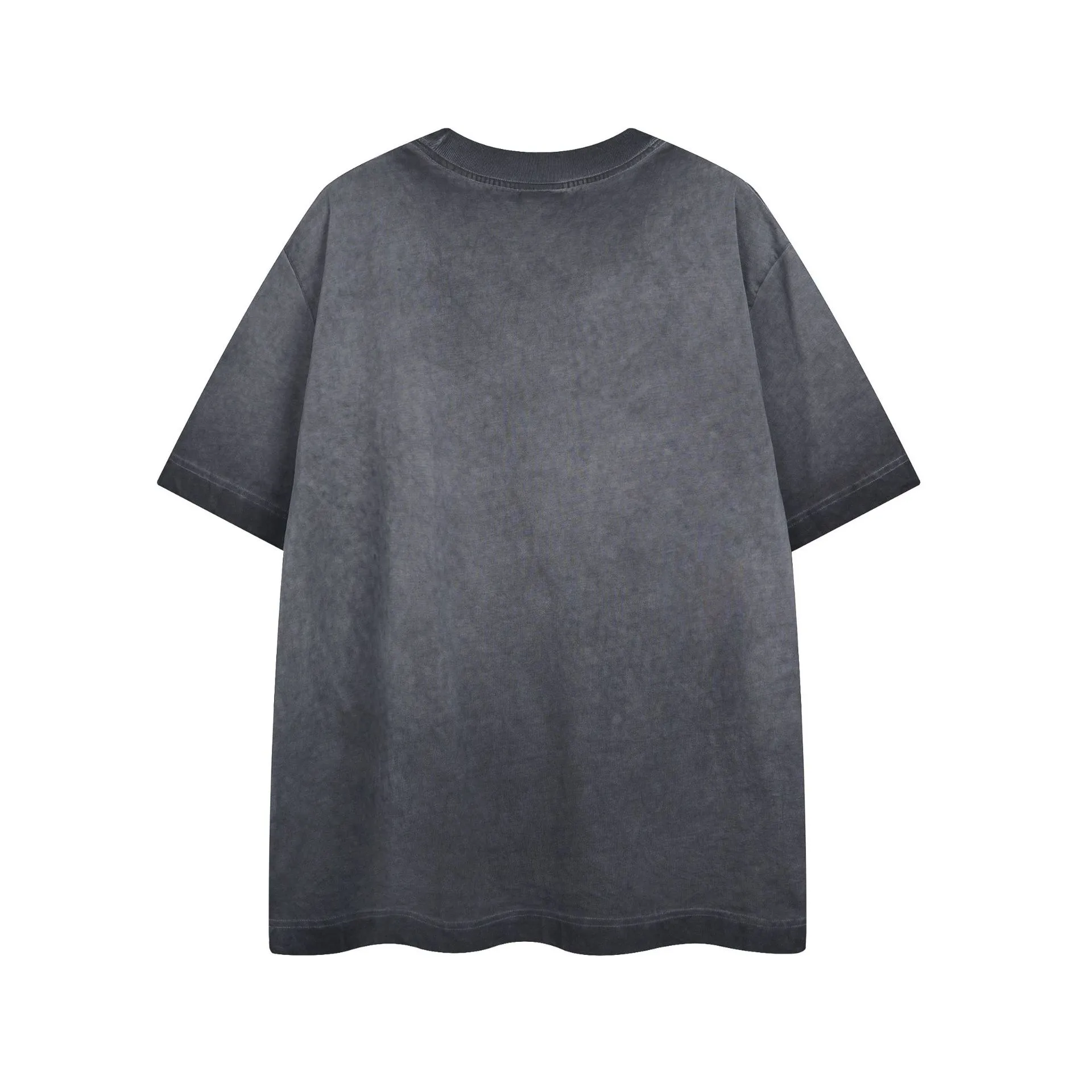 Jiayiku Men's Wear  Summer American Street Hip Hop Brand Tee Heavy Washed Fried Color Printed T-Shirt Short Sleeve display picture 4