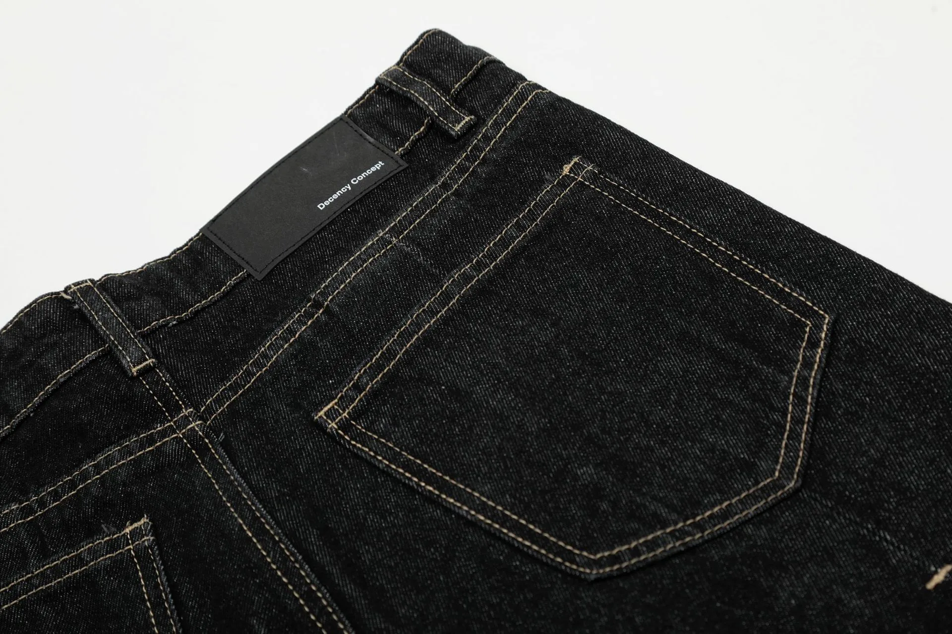 Jiayi Library Men's  New American Vintage Pleated Washed Jeans Men's And Women's Vibe Scimitar Wide Leg Pants display picture 13