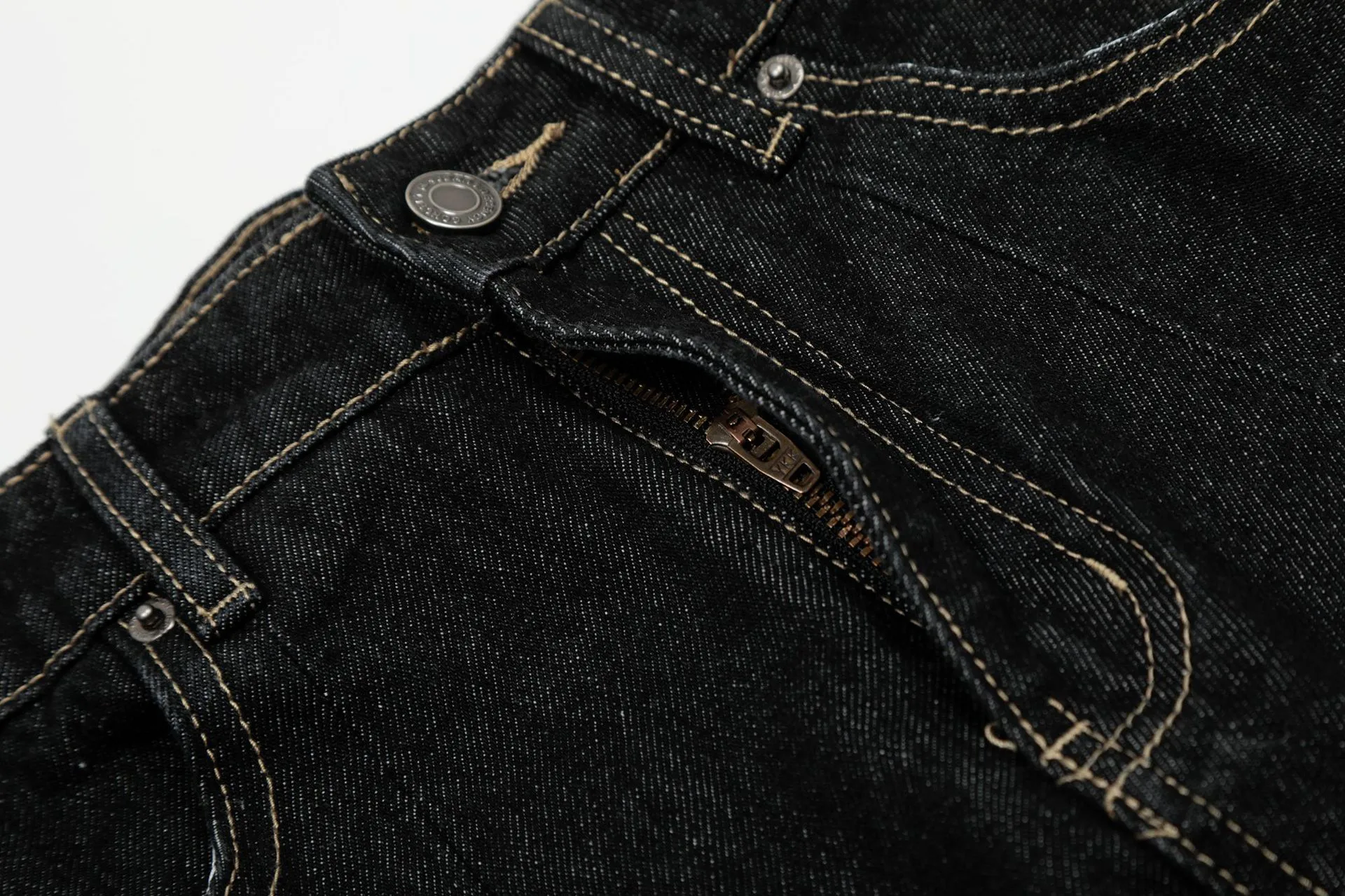 Jiayi Library Men's  New American Vintage Pleated Washed Jeans Men's And Women's Vibe Scimitar Wide Leg Pants display picture 14
