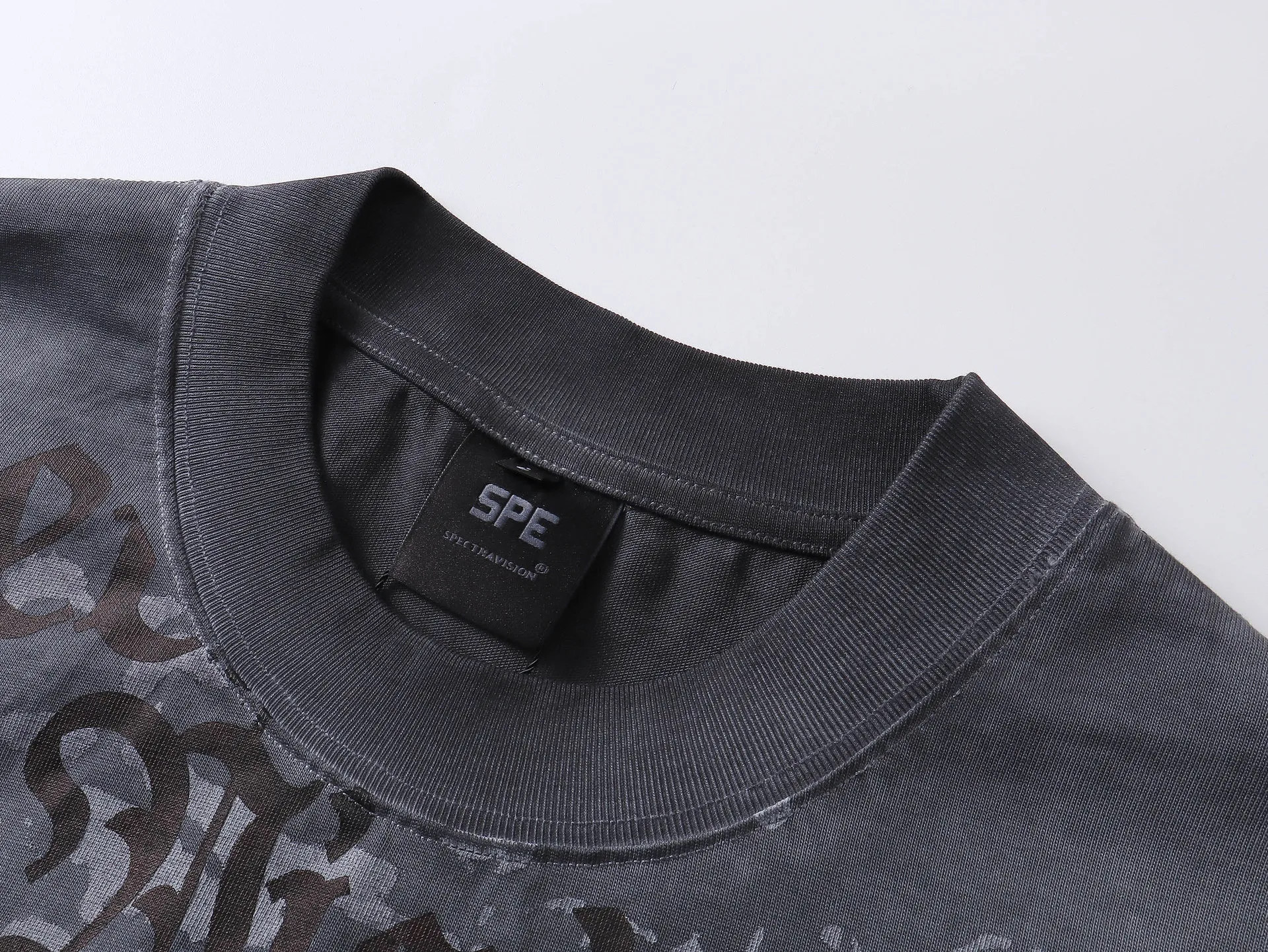 Jiayiku Men's Wear  Summer American Street Hip Hop Brand Tee Heavy Washed Fried Color Printed T-Shirt Short Sleeve display picture 15
