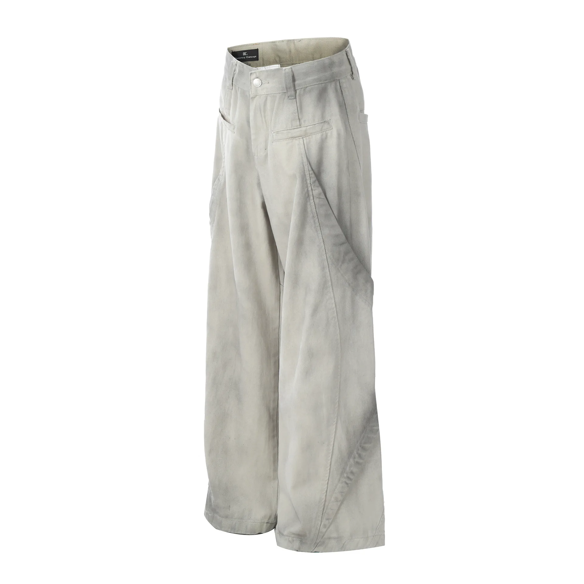 Jiayi Library Men's  New High Street American Waste Earth Wind Inkjet Dirty Dye Casual Pants Men's Straight Wide Leg Pants display picture 4