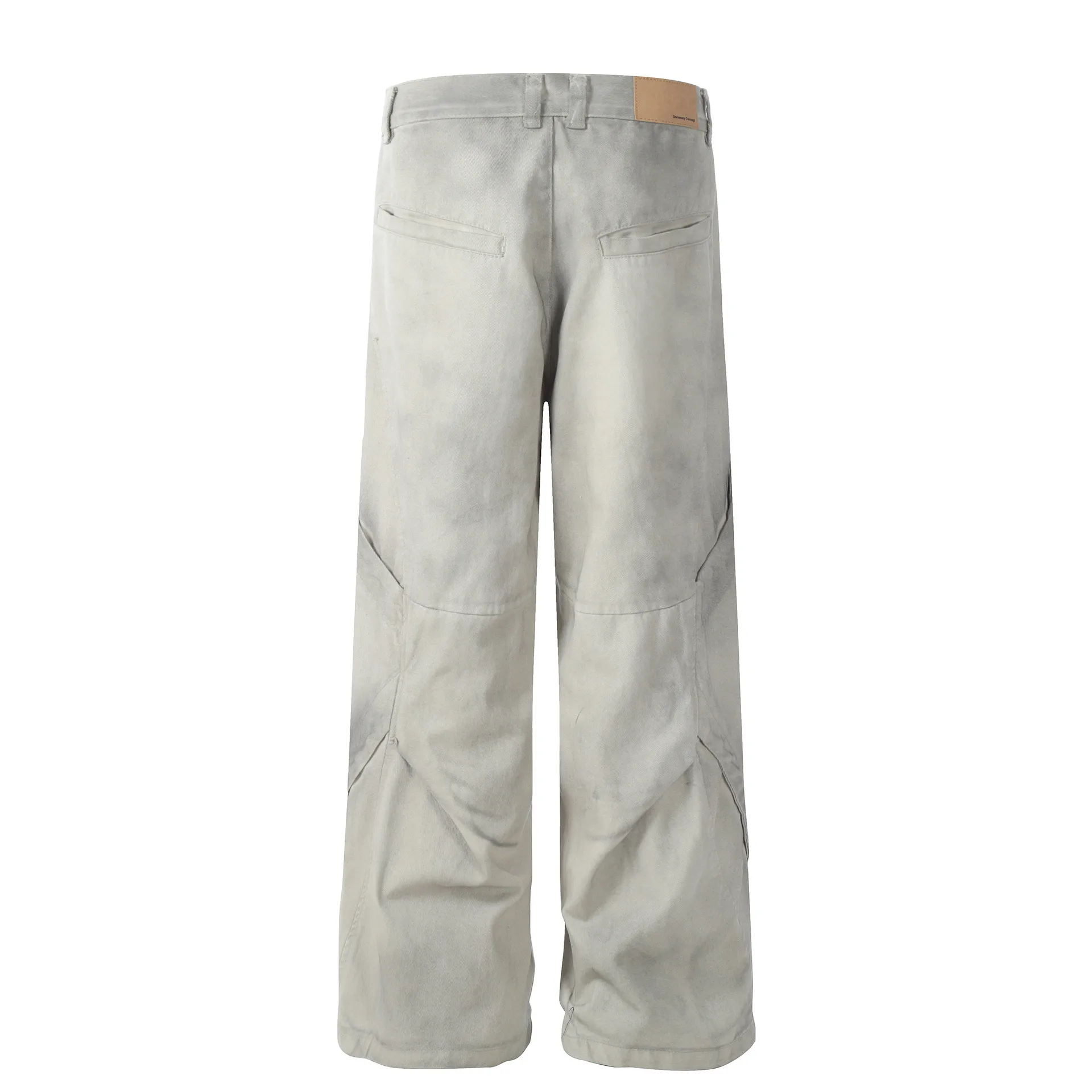 Jiayi Library Men's  New High Street American Waste Earth Wind Inkjet Dirty Dye Casual Pants Men's Straight Wide Leg Pants display picture 5