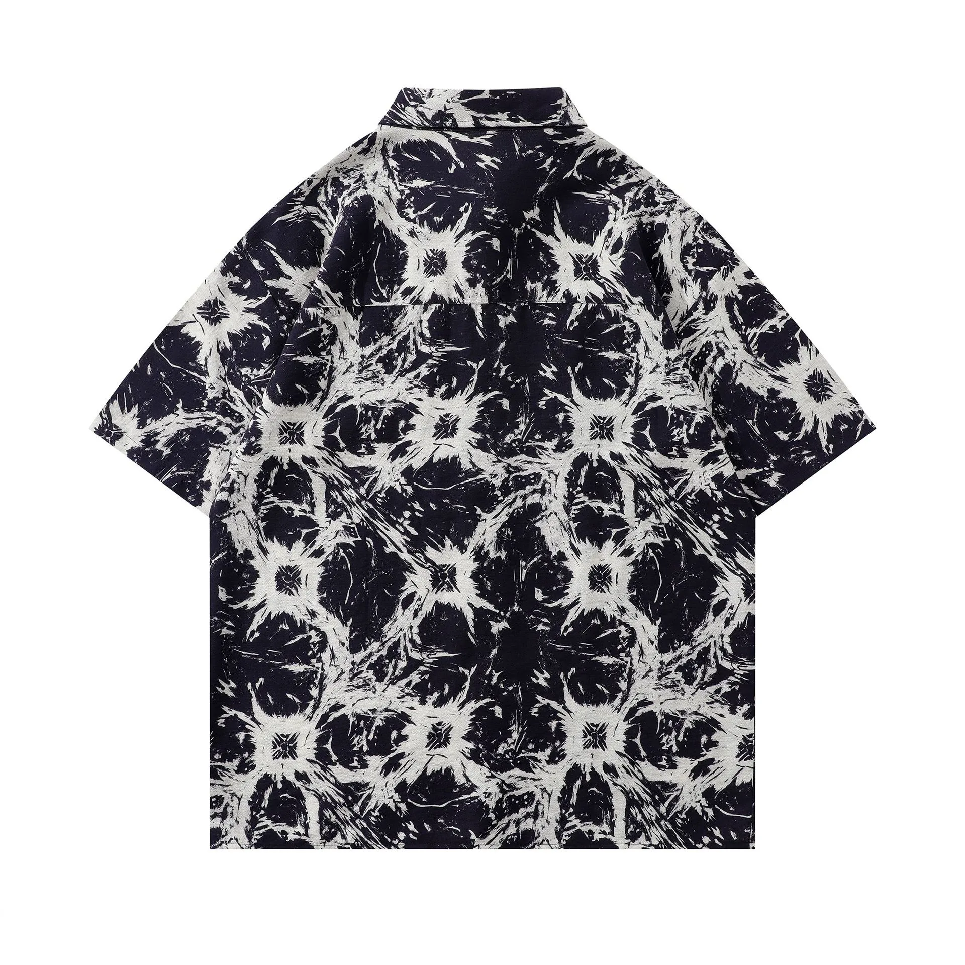 Jiayi Library Men's  New Style Retro Ethnic Style Creative Printed Short-sleeved Shirt Alien Style Antique Shirt display picture 5