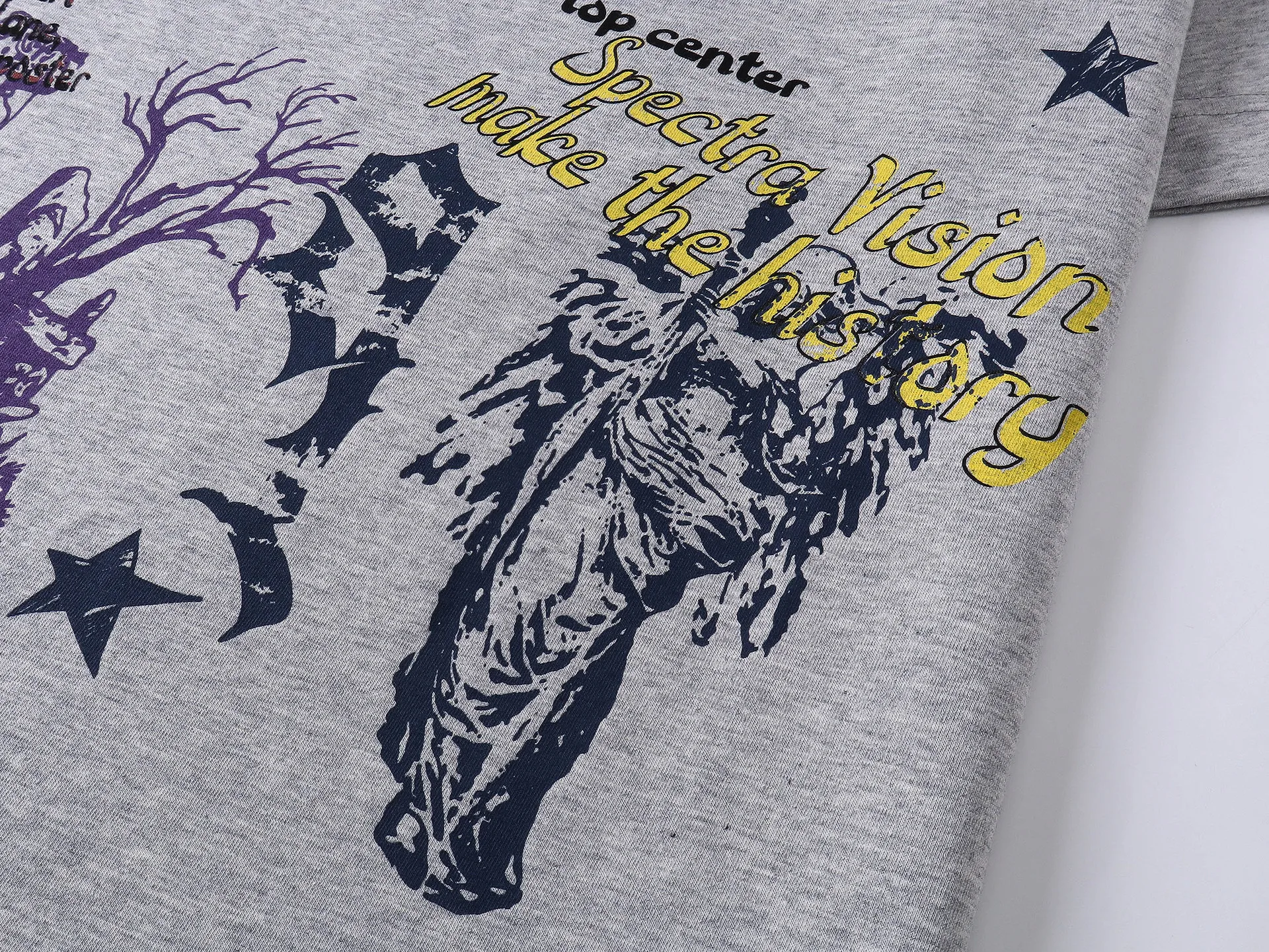 Jiayiku Men's  New Summer American-style Retro Niche Personalized Printed T-shirt Trendy Men's High Weight Short-sleeved T-shirt display picture 17