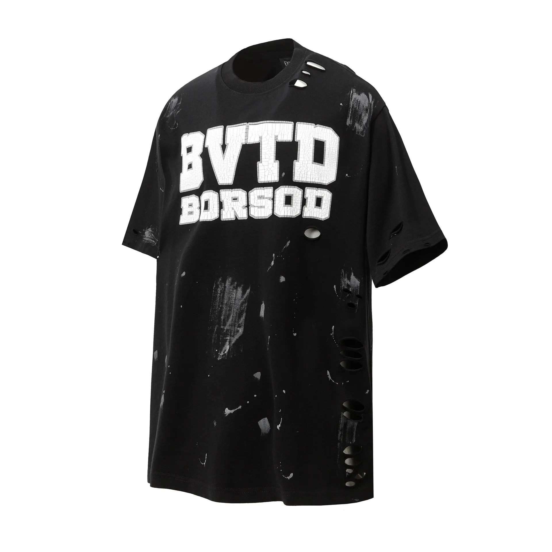 Jiayiku Men's  Summer New West Coast American Hip Hop Brand Tee Graffiti Print Short-sleeved T-shirt For Men display picture 3