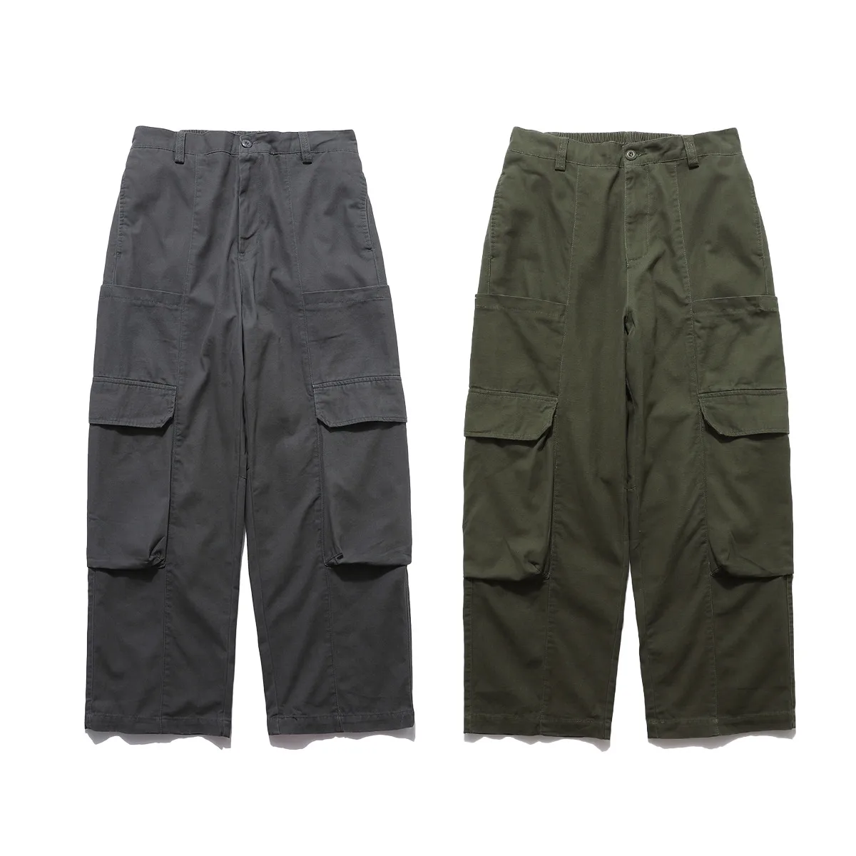 Jiayi Library Men's  New Arrival Ami Kaji New Vintage Workwear Casual Pants Loose Straight Wide Leg Pants display picture 2