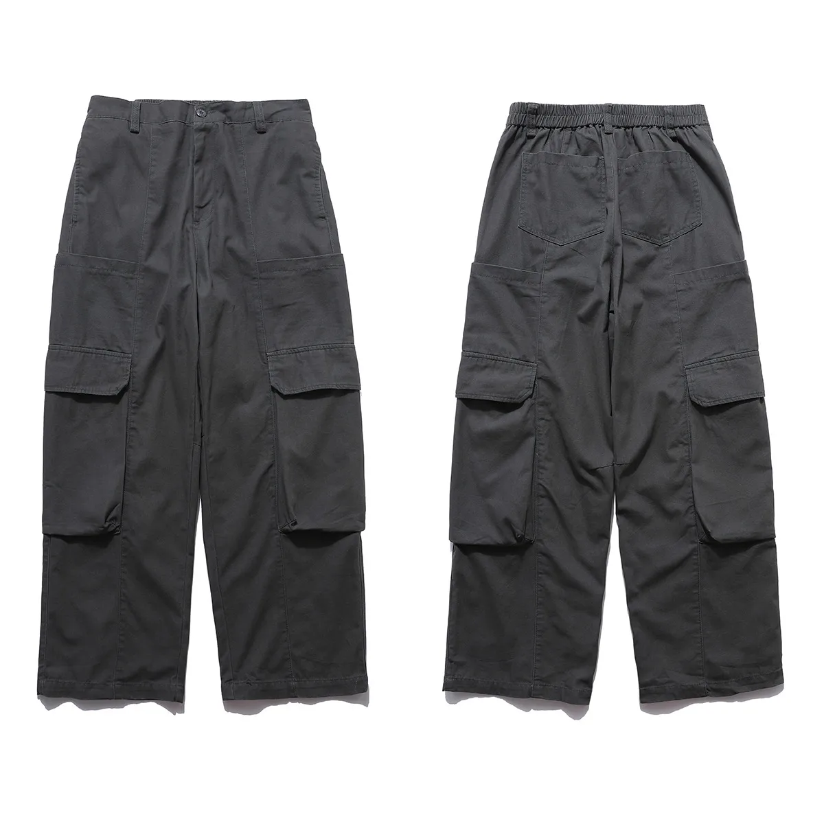 Jiayi Library Men's  New Arrival Ami Kaji New Vintage Workwear Casual Pants Loose Straight Wide Leg Pants display picture 7