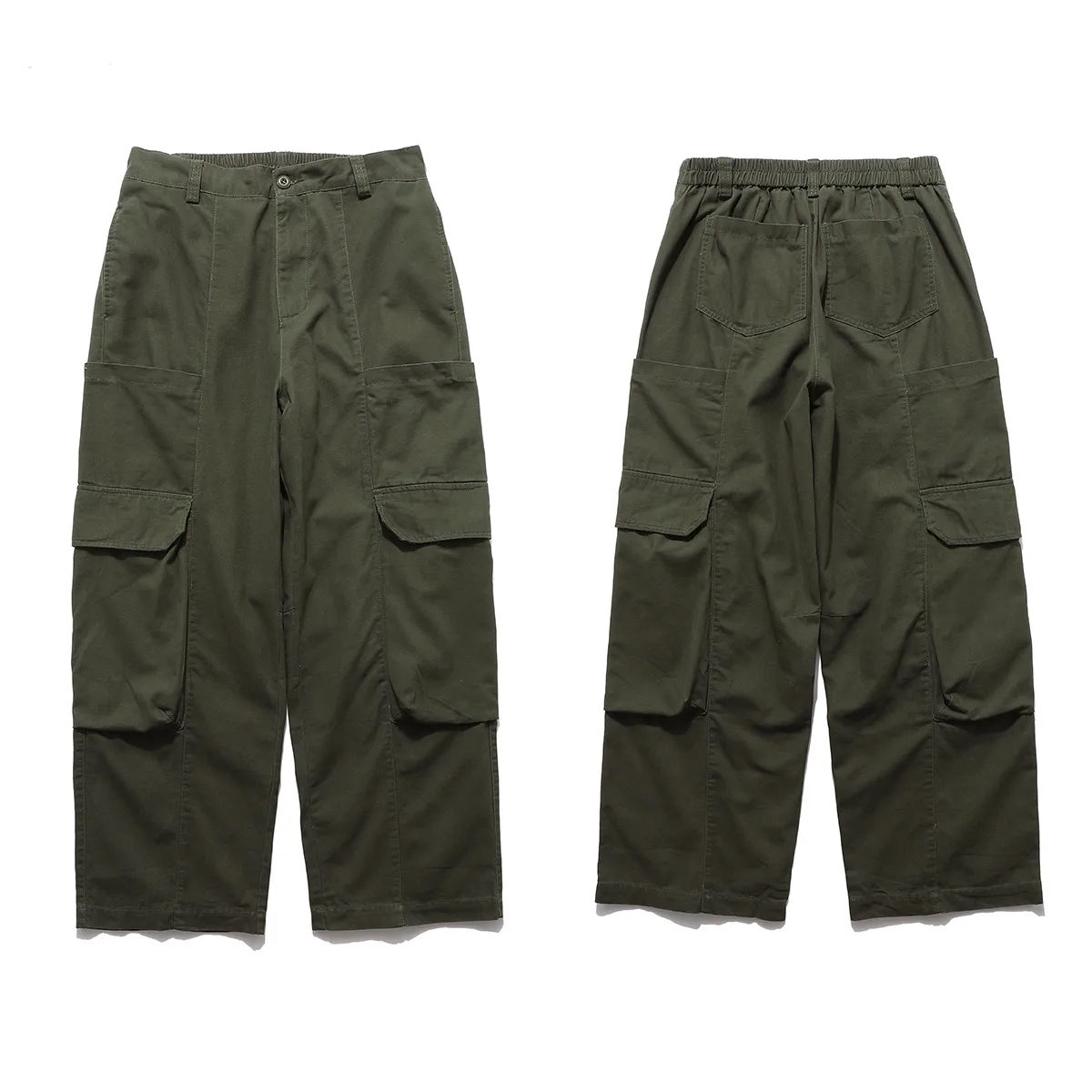 Jiayi Library Men's  New Arrival Ami Kaji New Vintage Workwear Casual Pants Loose Straight Wide Leg Pants display picture 8