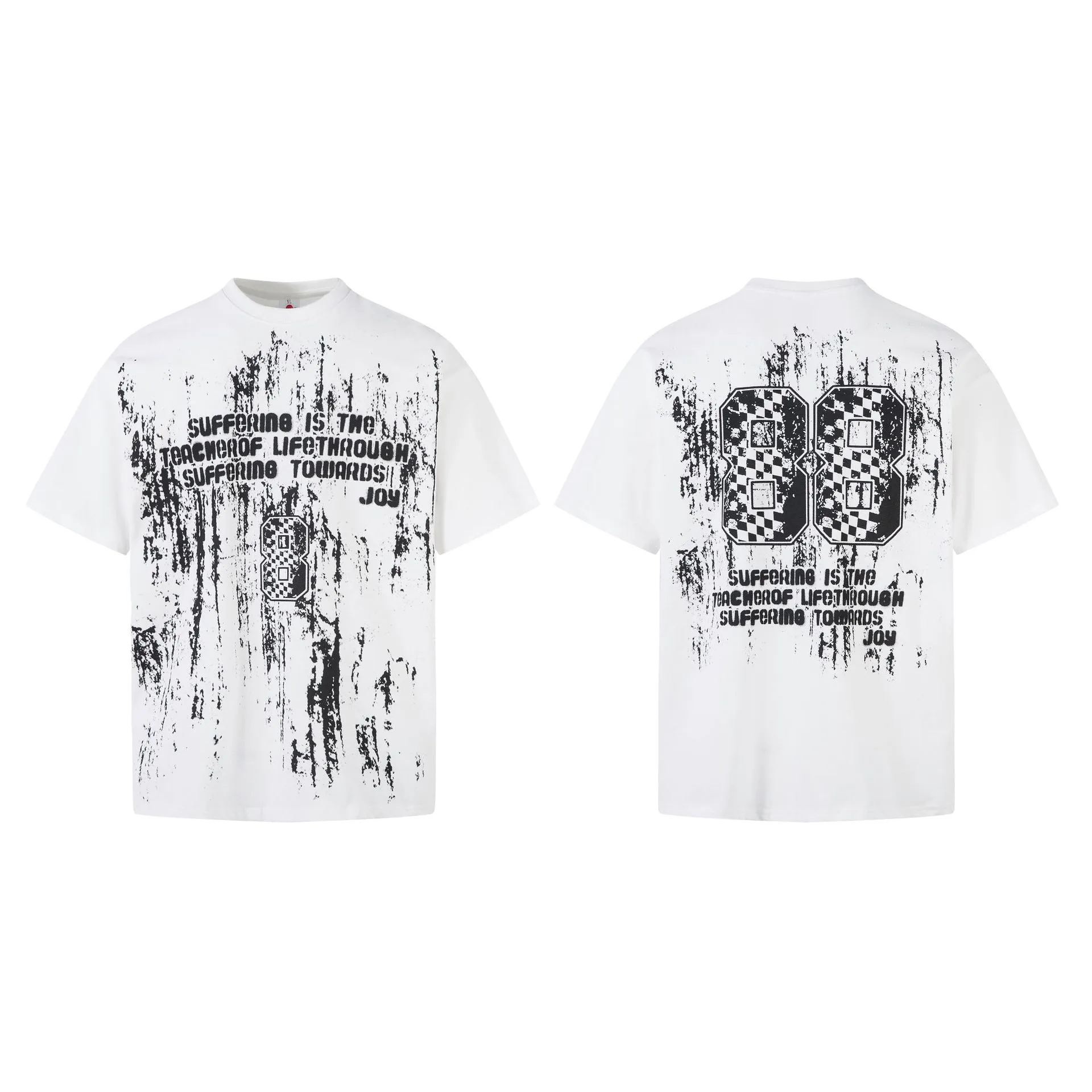 Jiayiku Men's  Summer American Street Hip Hop Fashion Brand Tee Racing Suit Motorcycle Printed T-shirt Short Sleeve Men display picture 2