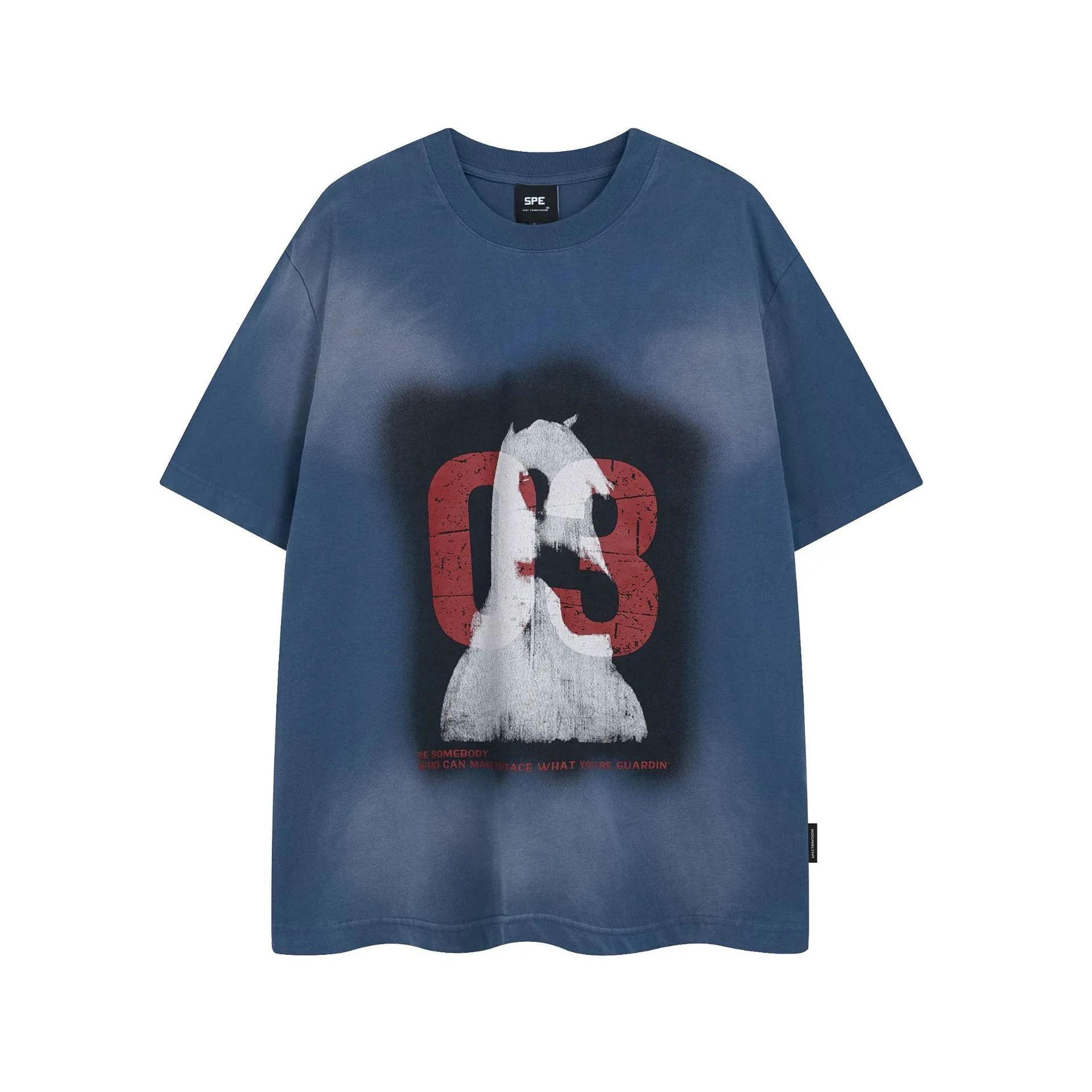 Jiayiku Fashion Brand  Summer New American Retro Fashion Brand Heavy Washed T-shirt Men's Creative Printing Short-sleeved T-shirt display picture 3