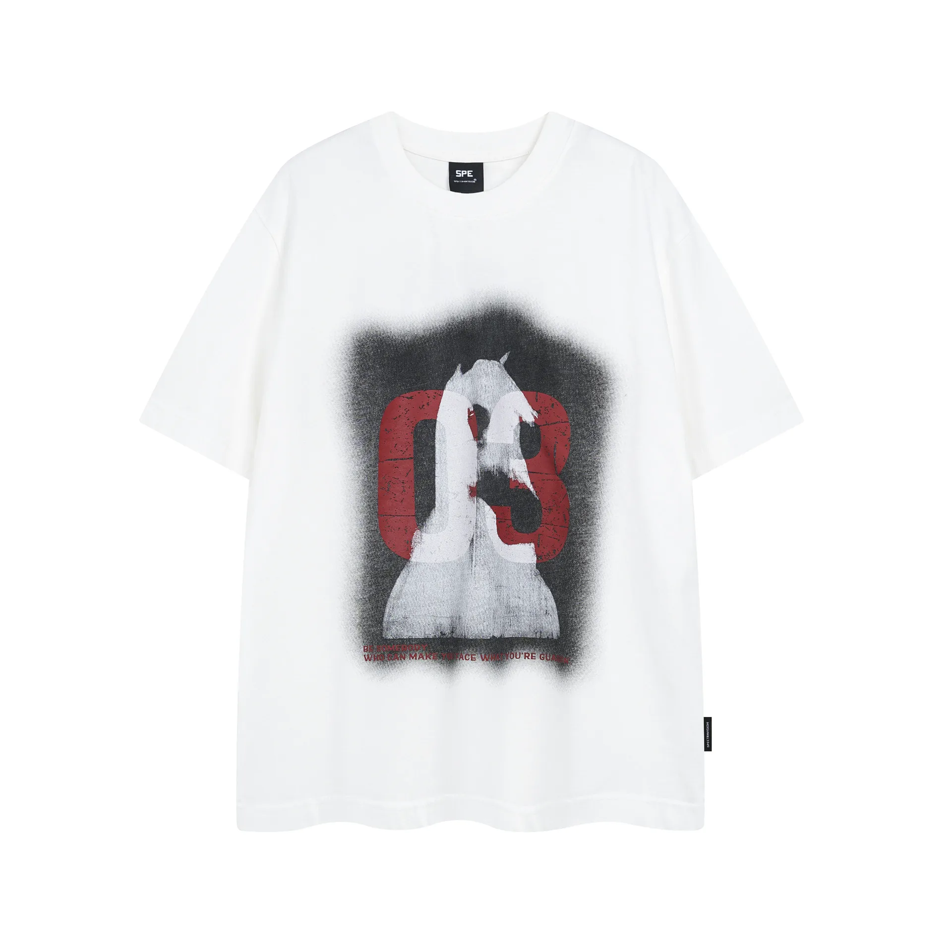 Jiayiku Fashion Brand  Summer New American Retro Fashion Brand Heavy Washed T-shirt Men's Creative Printing Short-sleeved T-shirt display picture 5