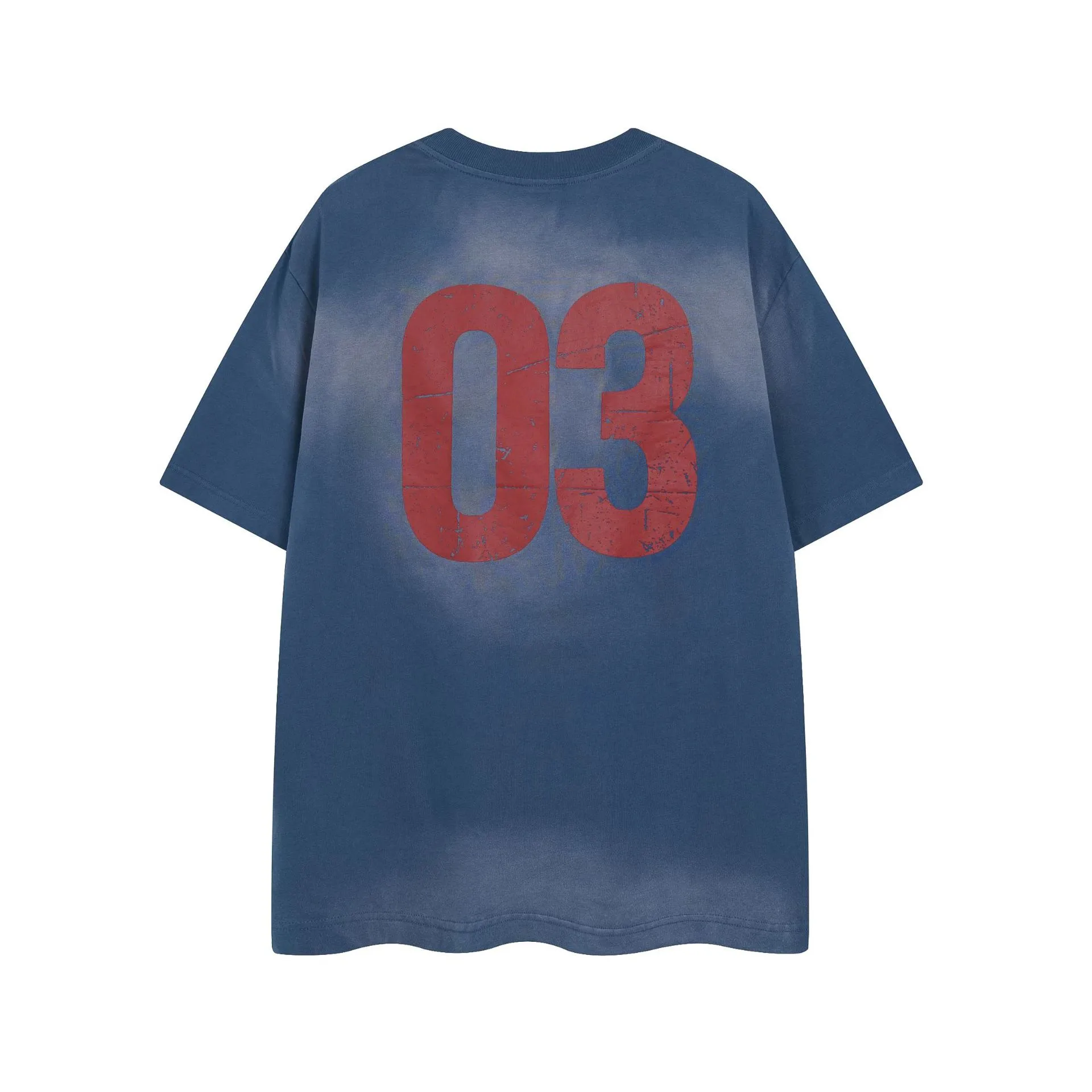 Jiayiku Fashion Brand  Summer New American Retro Fashion Brand Heavy Washed T-shirt Men's Creative Printing Short-sleeved T-shirt display picture 4