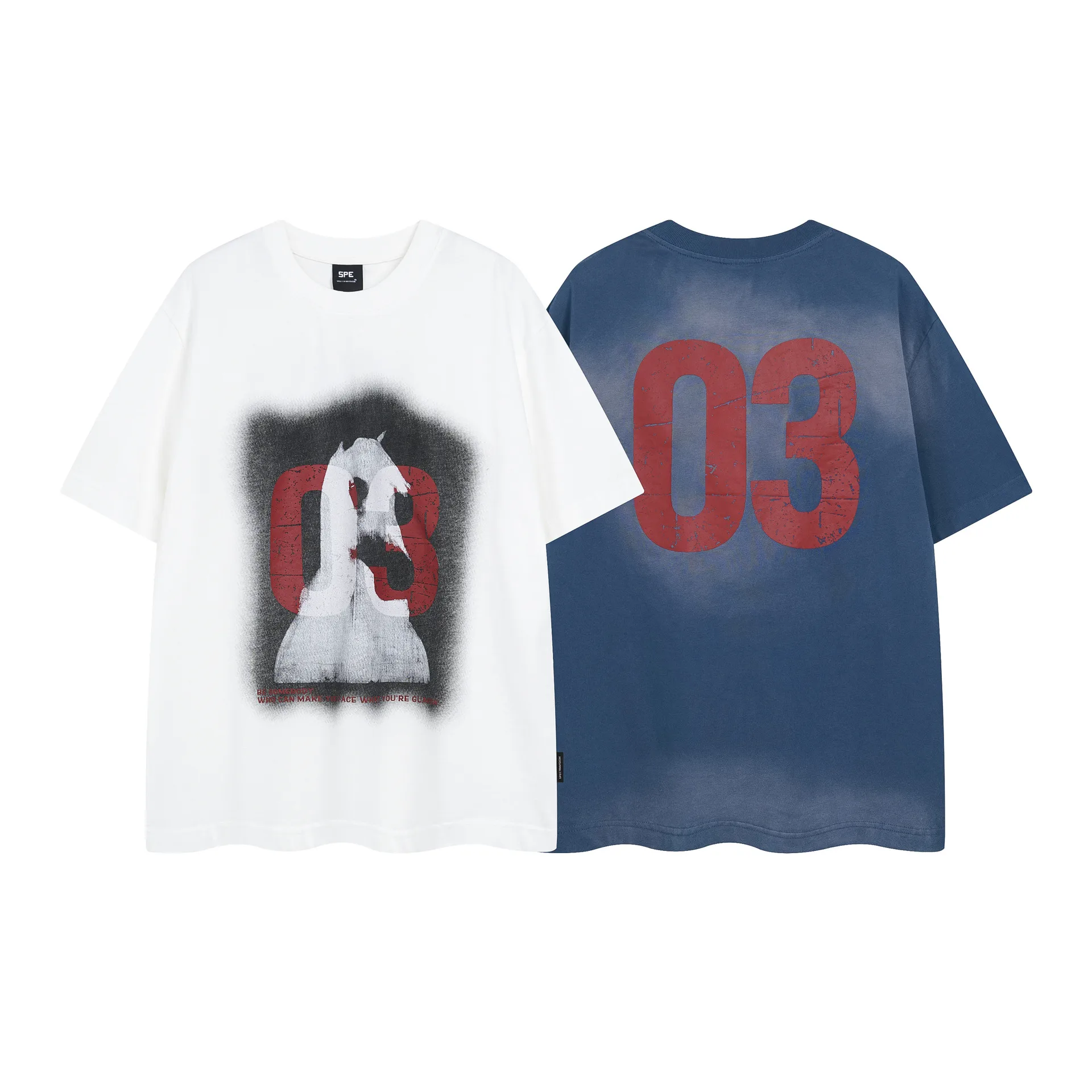 Jiayiku Fashion Brand  Summer New American Retro Fashion Brand Heavy Washed T-shirt Men's Creative Printing Short-sleeved T-shirt display picture 2
