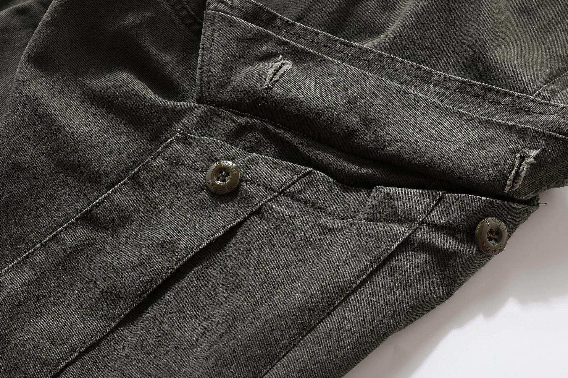 Jiayiku Men's  New Arrival Ami Kaji New Style Vintage Washed Overalls Loose Wide Leg Casual Trousers display picture 13