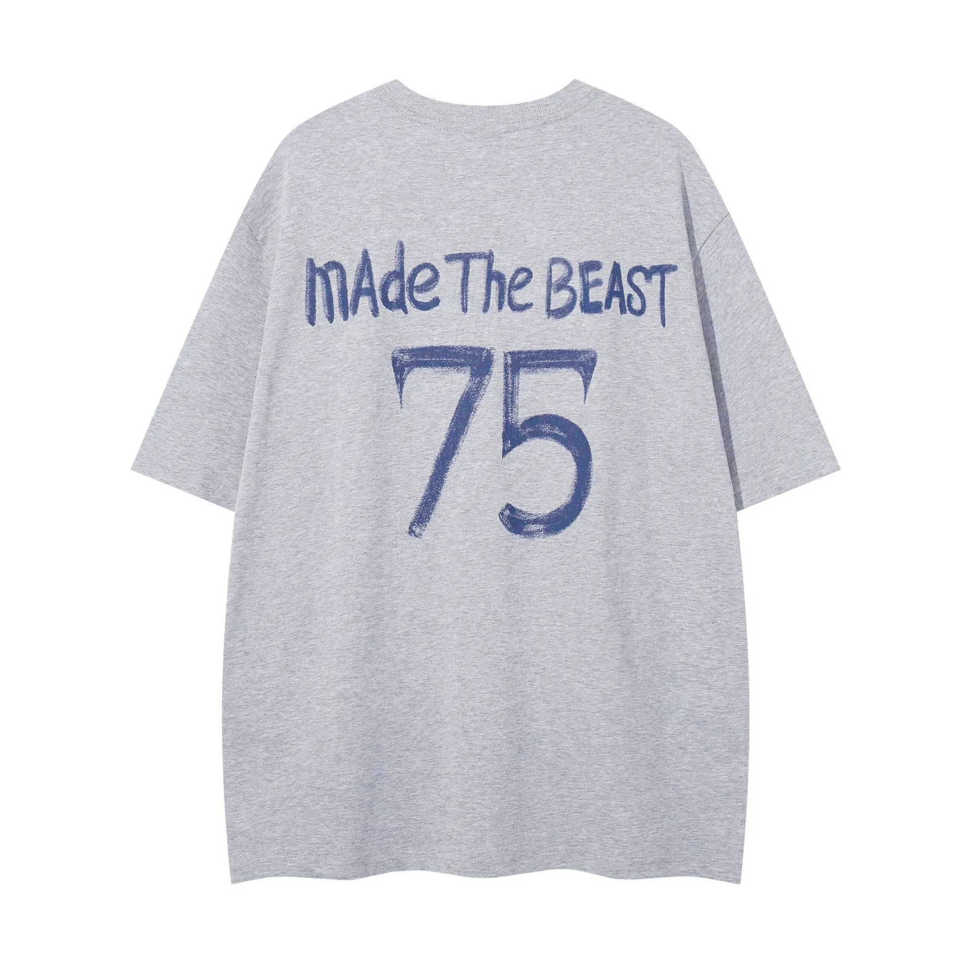 Jiayiku Men's  Summer New American Retro Trendy Brand Tee T-shirt Graffiti Print Short-sleeved T-shirt For Men display picture 8