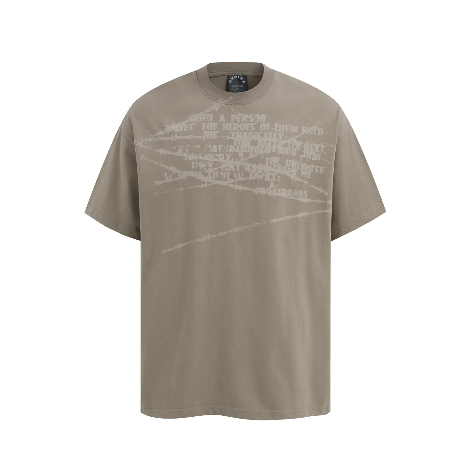 Jiayiku Men's Clothing  Summer American Street Fashion Brand Washed Tee T-shirt Creative Printed T-shirt Short-sleeved Men display picture 5
