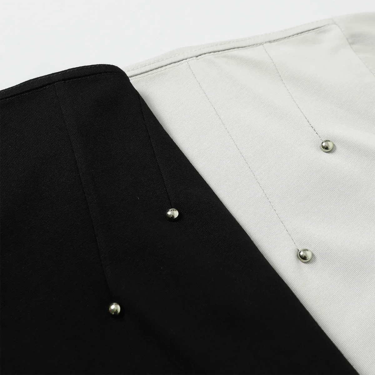Jiayiku Men's  Summer New American Retro Fashion Brand Rivet Design Heavy Cotton Short-sleeved T-shirt display picture 7