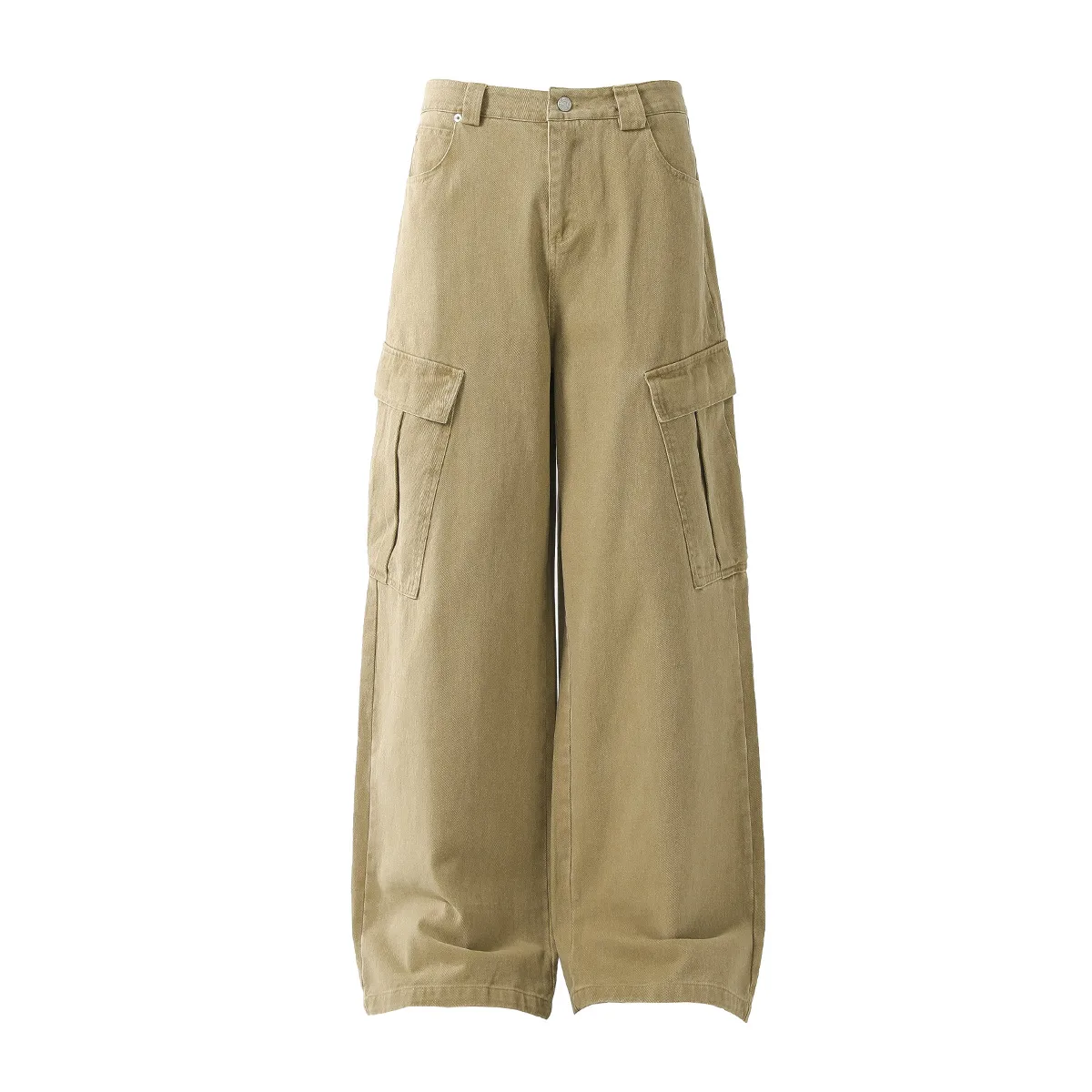 Jiayi Library Men's  Spring High Street American Vintage Washed Workwear Casual Pants Loose Straight Wide Leg Pants display picture 4