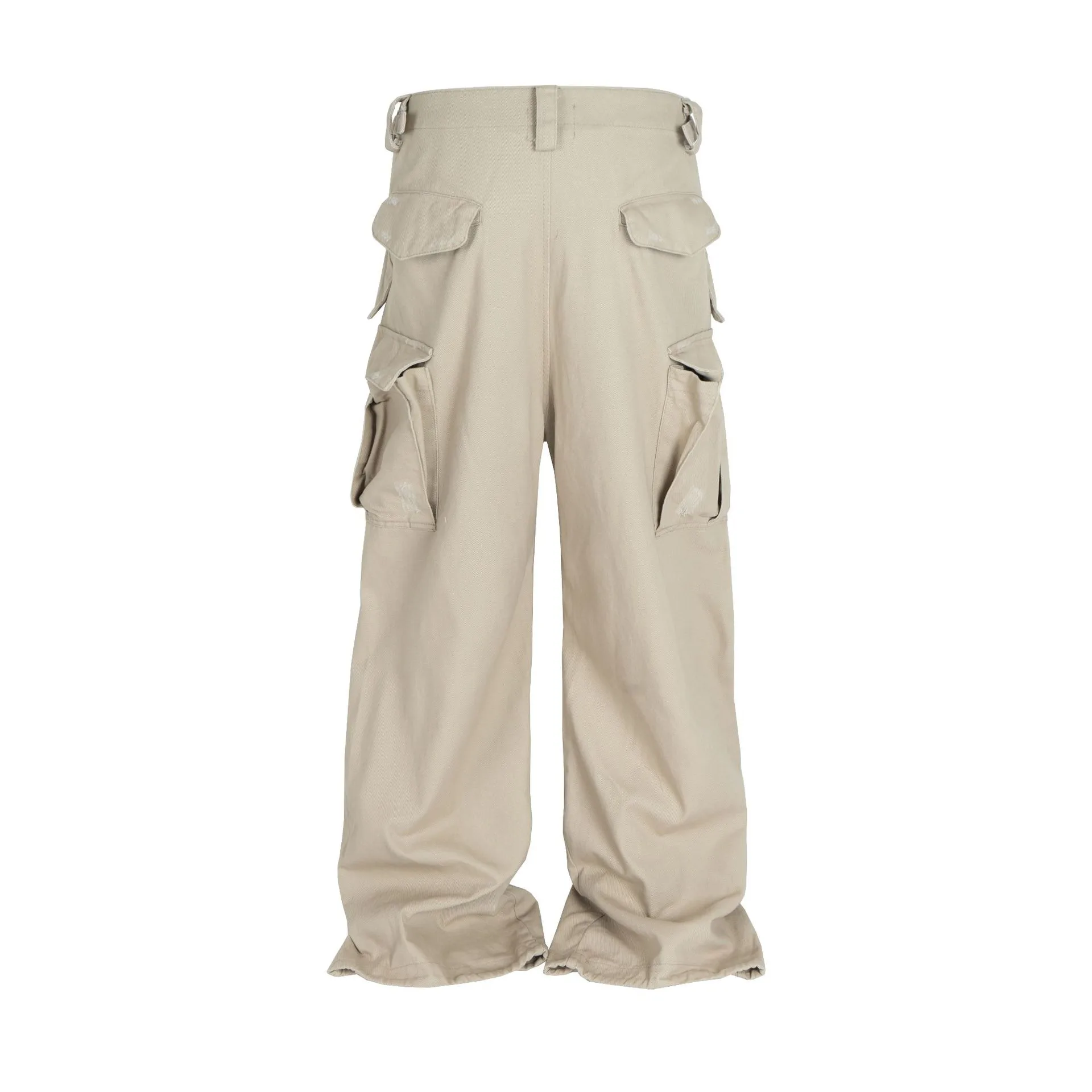 Jiayi Library Men's  Spring High Street American Retro Profile Baggy Overalls Loose Straight Casual Pants display picture 7