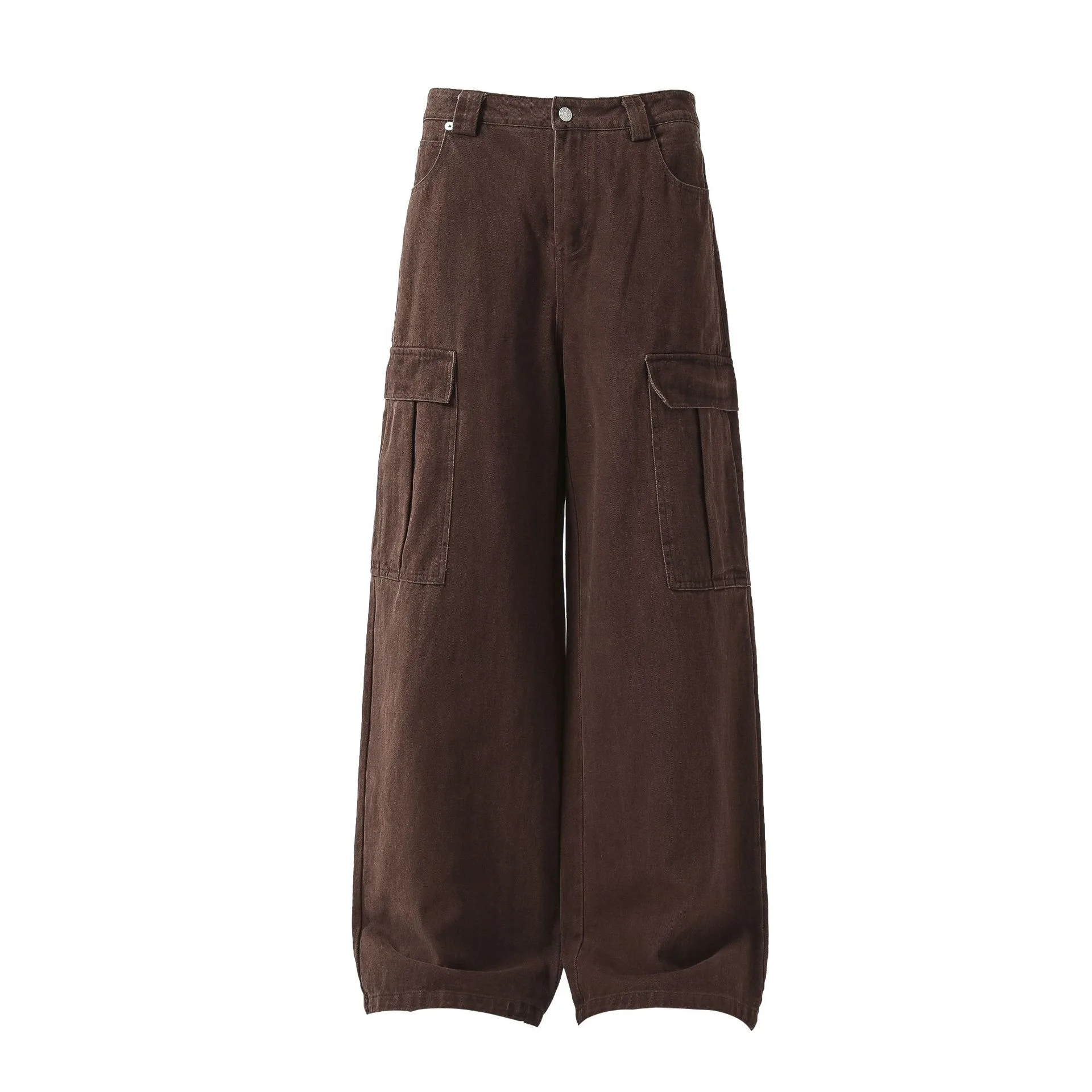 Jiayi Library Men's  Spring High Street American Vintage Washed Workwear Casual Pants Loose Straight Wide Leg Pants display picture 8