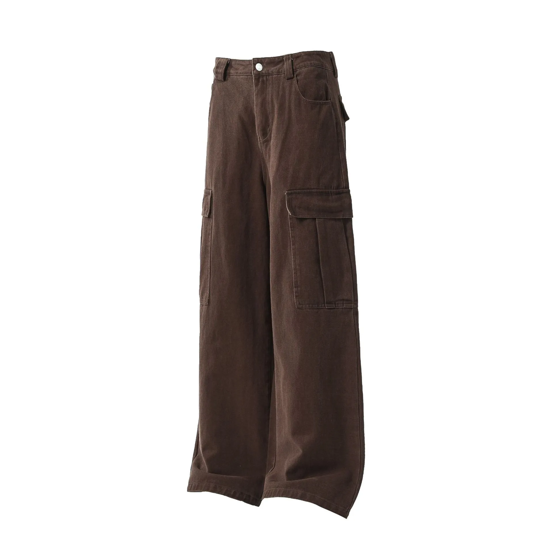 Jiayi Library Men's  Spring High Street American Vintage Washed Workwear Casual Pants Loose Straight Wide Leg Pants display picture 9