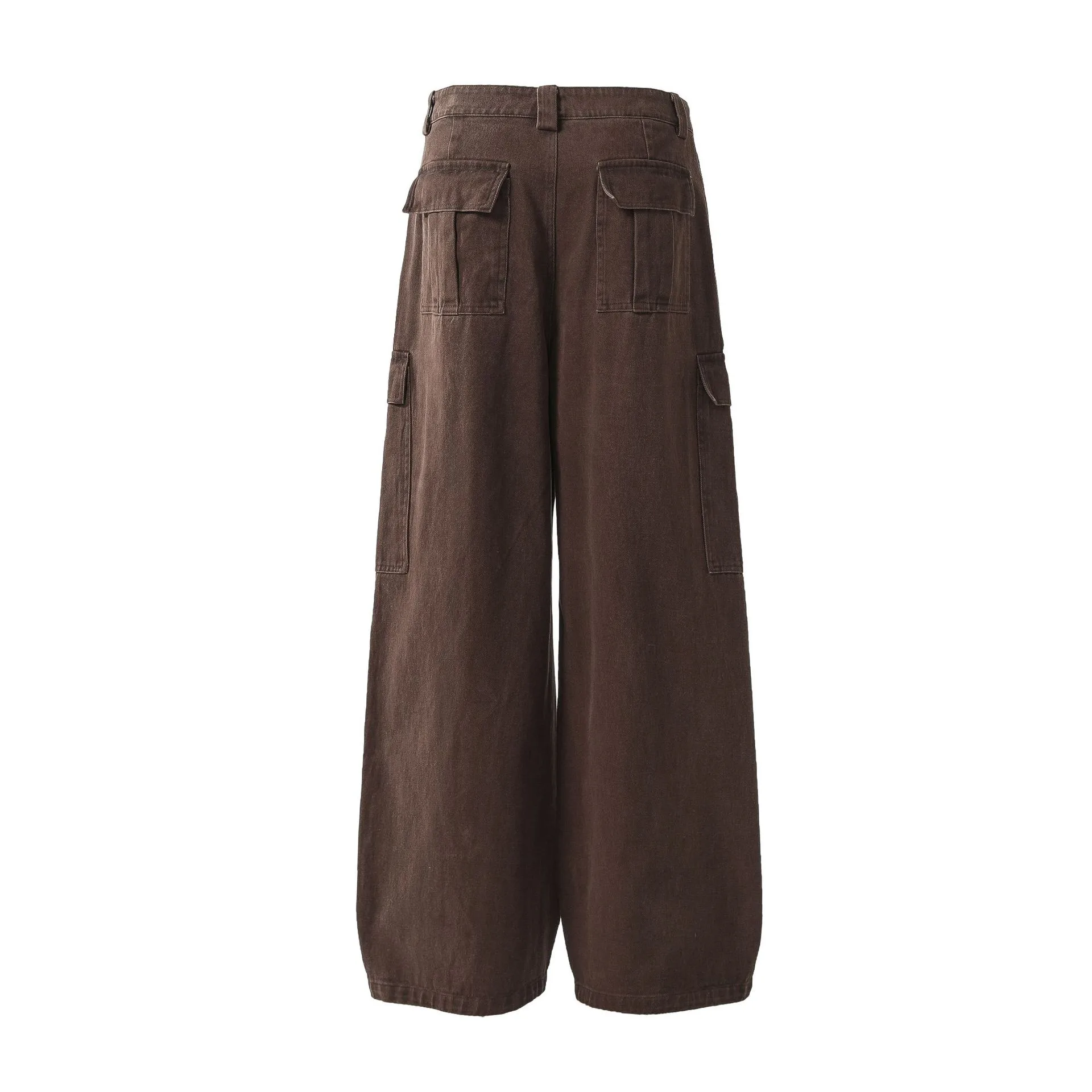 Jiayi Library Men's  Spring High Street American Vintage Washed Workwear Casual Pants Loose Straight Wide Leg Pants display picture 10
