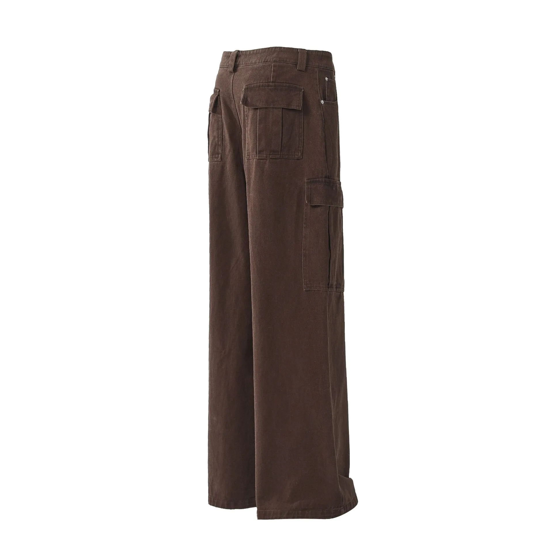 Jiayi Library Men's  Spring High Street American Vintage Washed Workwear Casual Pants Loose Straight Wide Leg Pants display picture 11