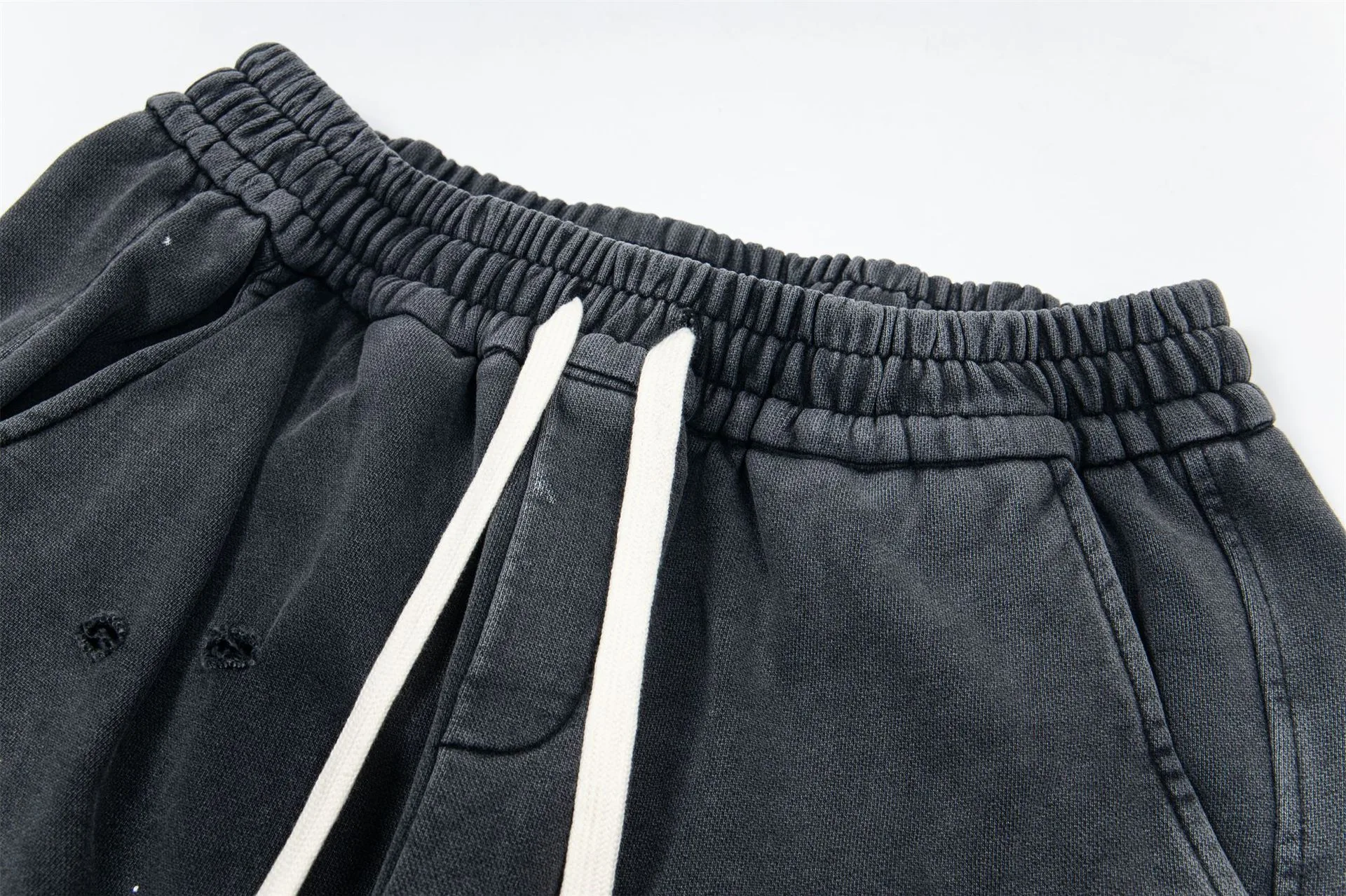 Jiayi Library Men's  New Arrival Waste Earth Style American Style Retro Hole-Rapped Washed Pants Hangling Sense Straight Casual Pants display picture 12
